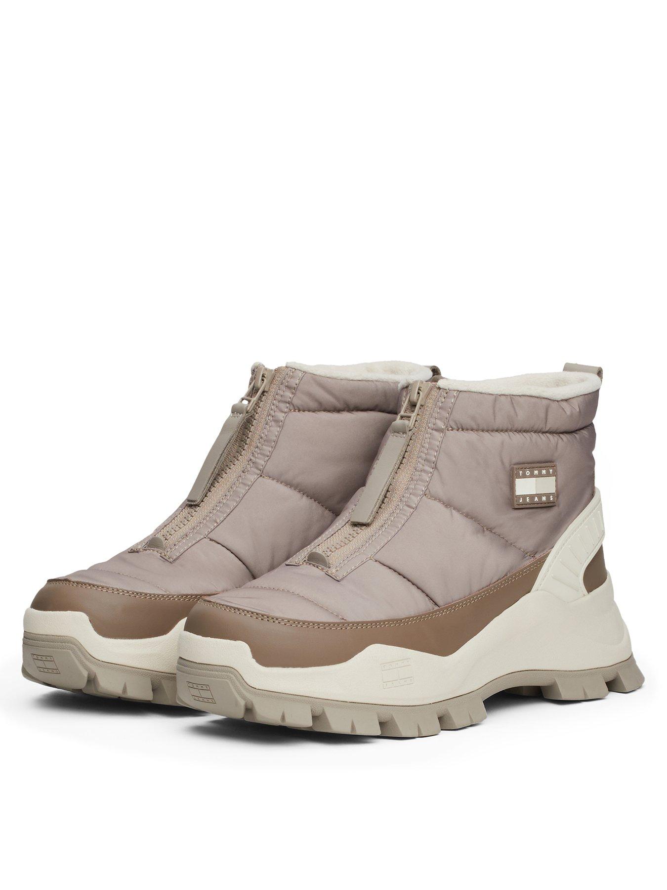 Tommy Jeans Zip Front Chunky Boots Beige Very