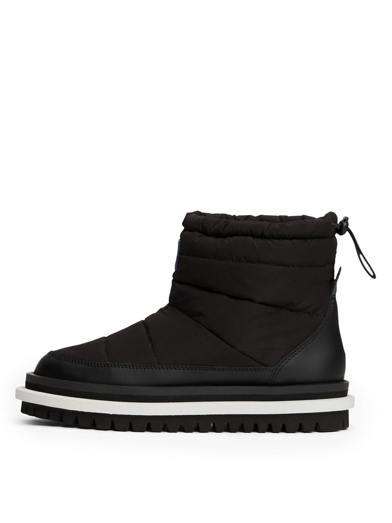 tommy jeans padded ankle boots - black