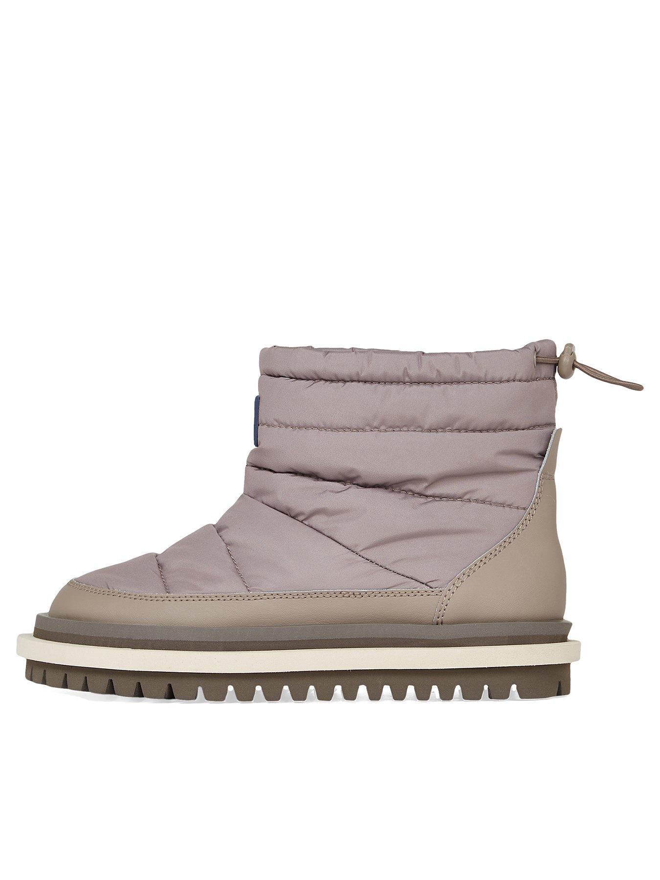 tommy jeans padded ankle boots - beige