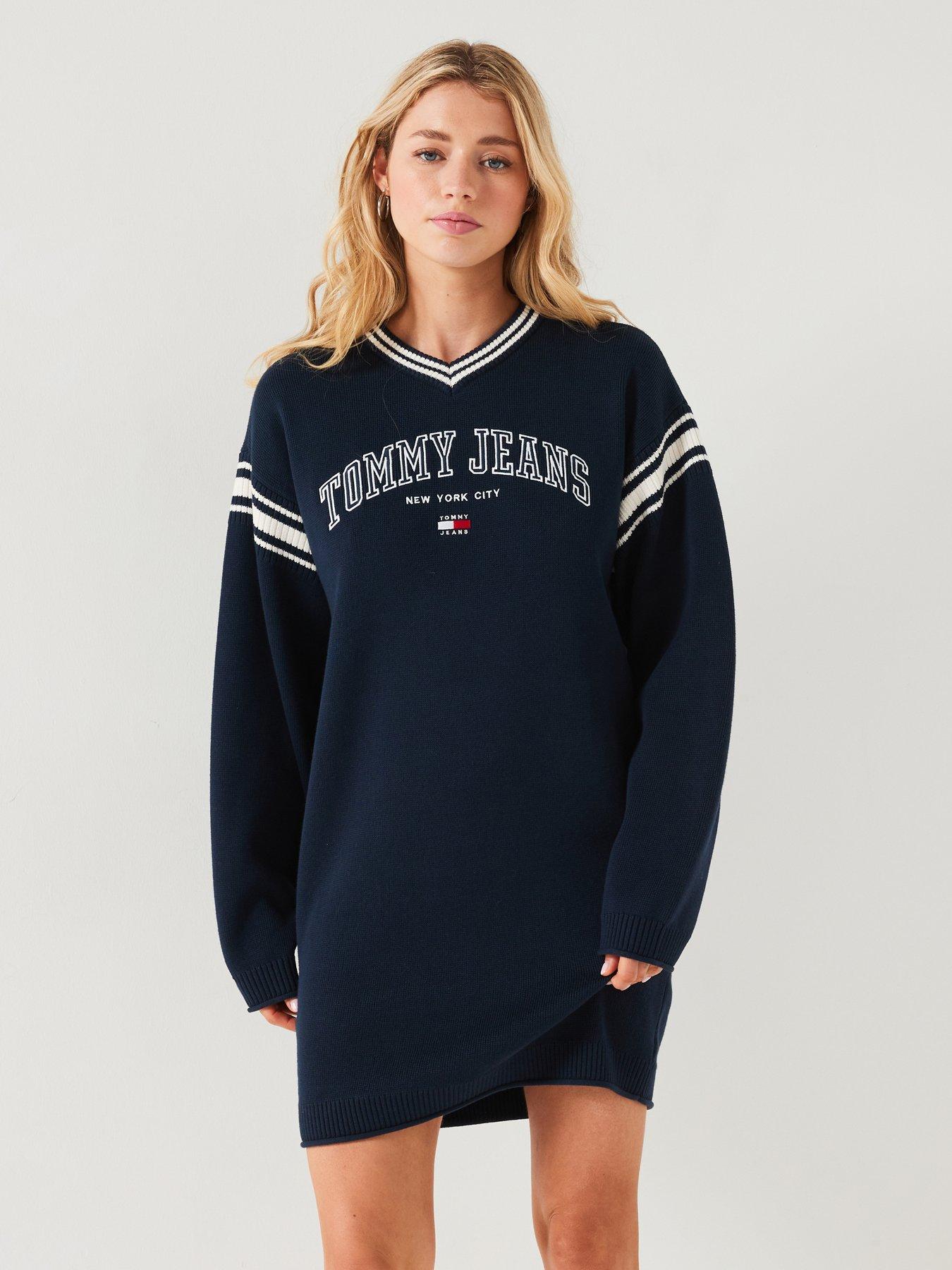 undefined Varsity Jumper Dress - Navy
