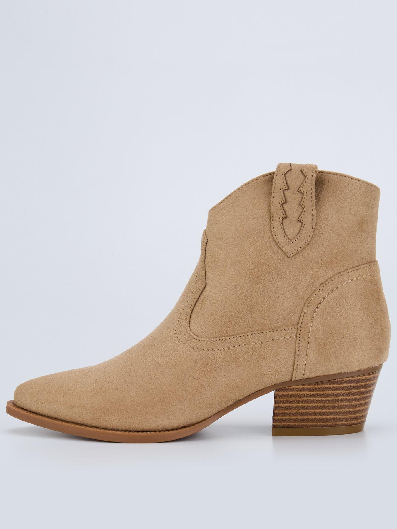 Everyday Western Ankle Boot - Taupe