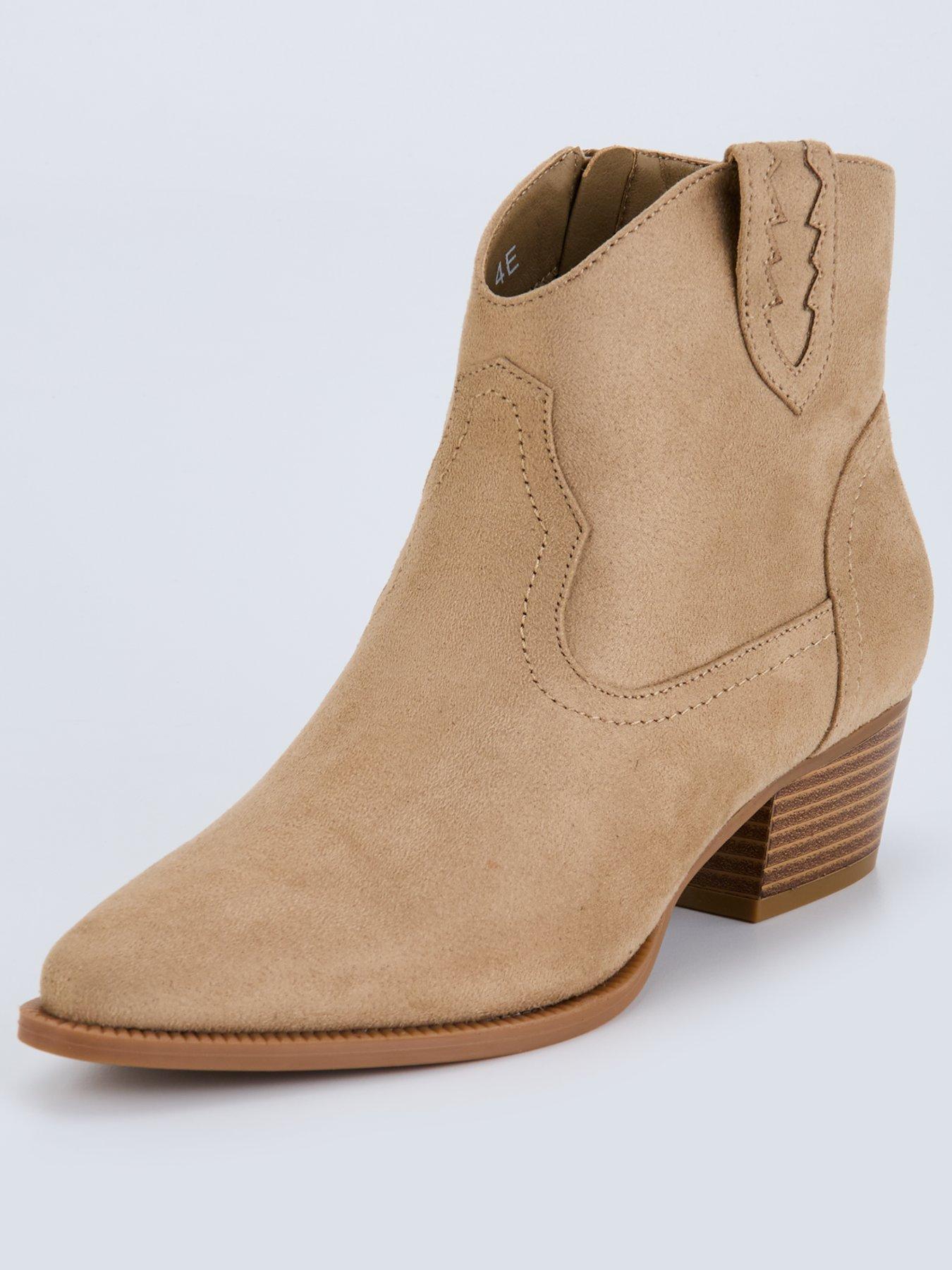 Western Ankle Boot Taupe