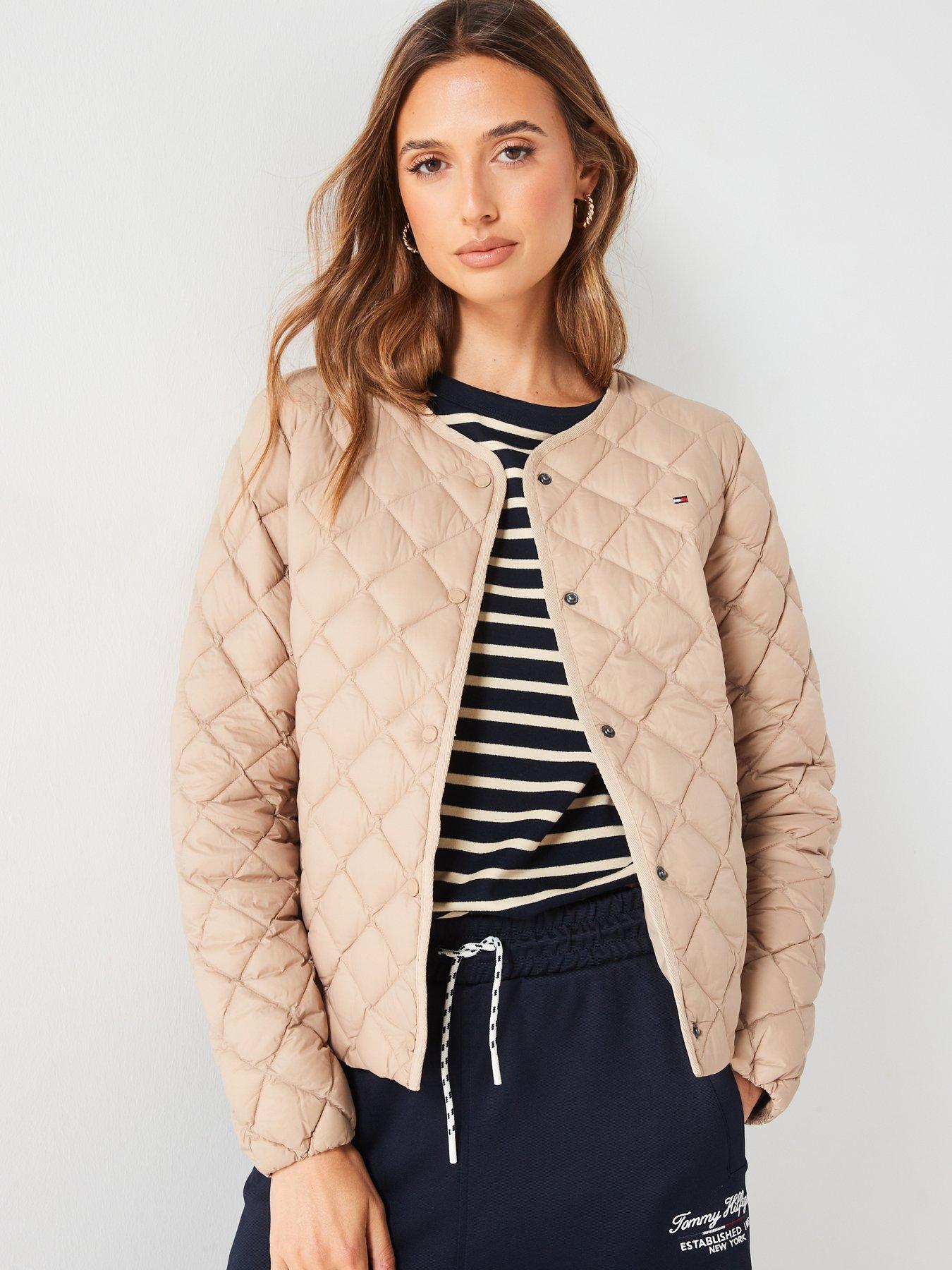 Down Quilted Jacket Beige