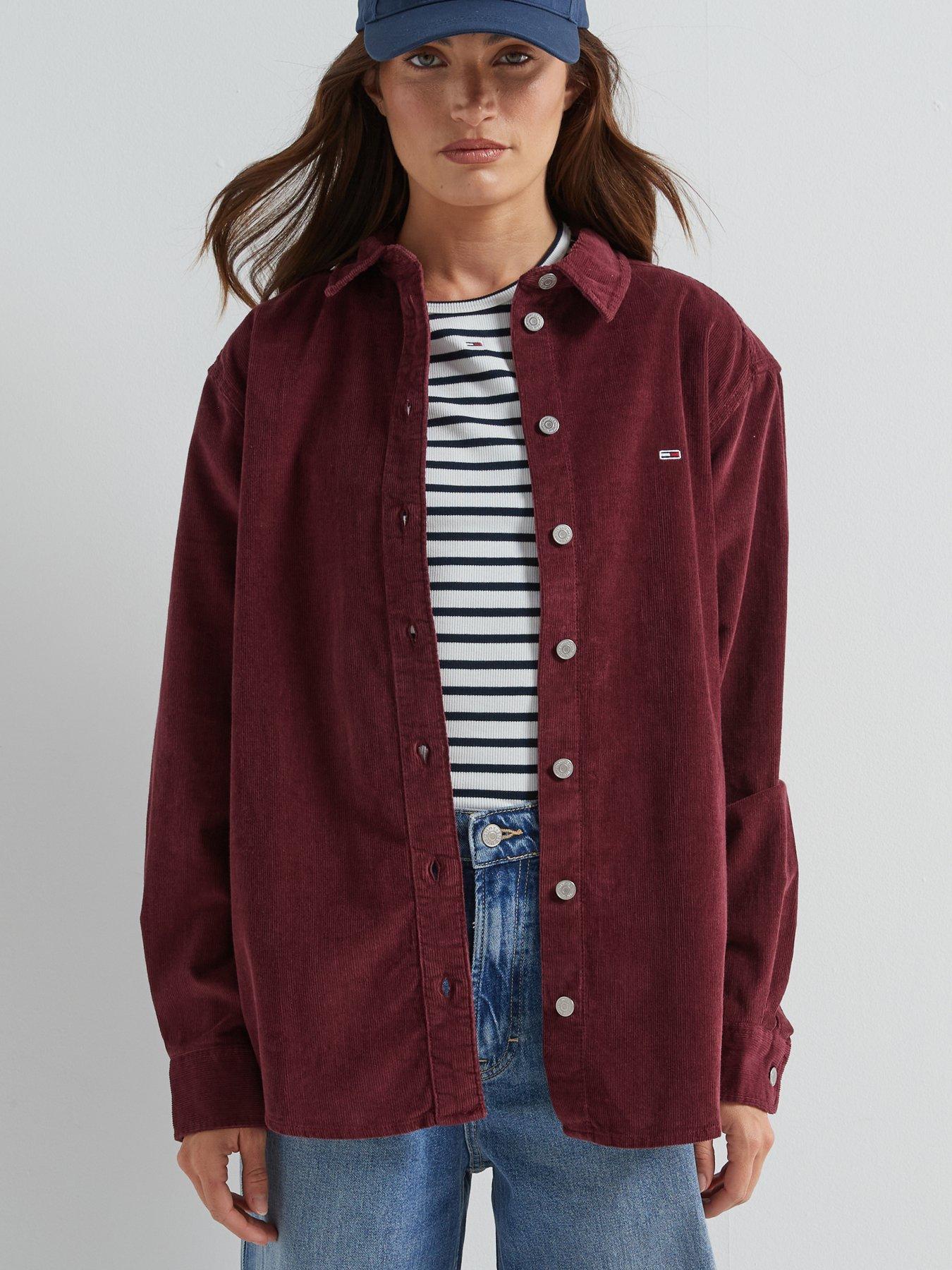 undefined Cord Overshirt - Red