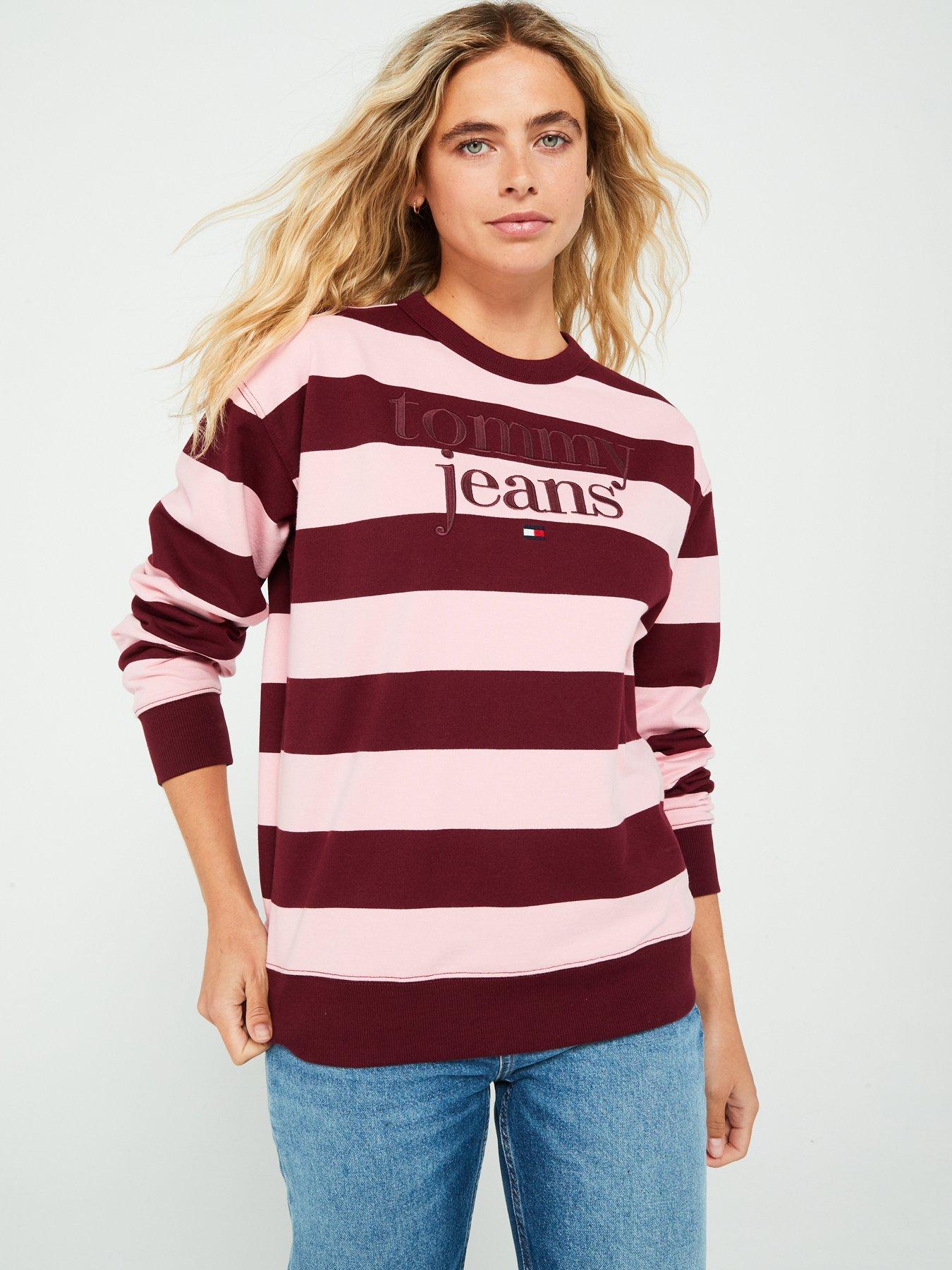 undefined Stripe Logo Sweatshirt - Red