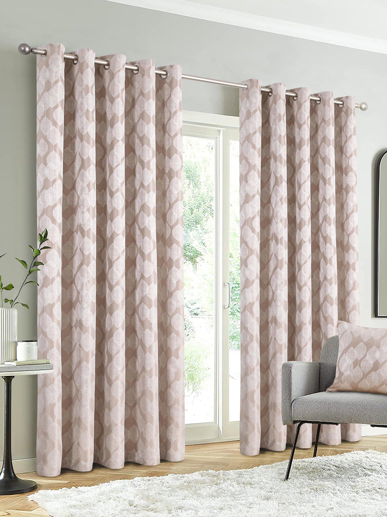 Product photograph of Halo Eyelet Curtains from very.co.uk