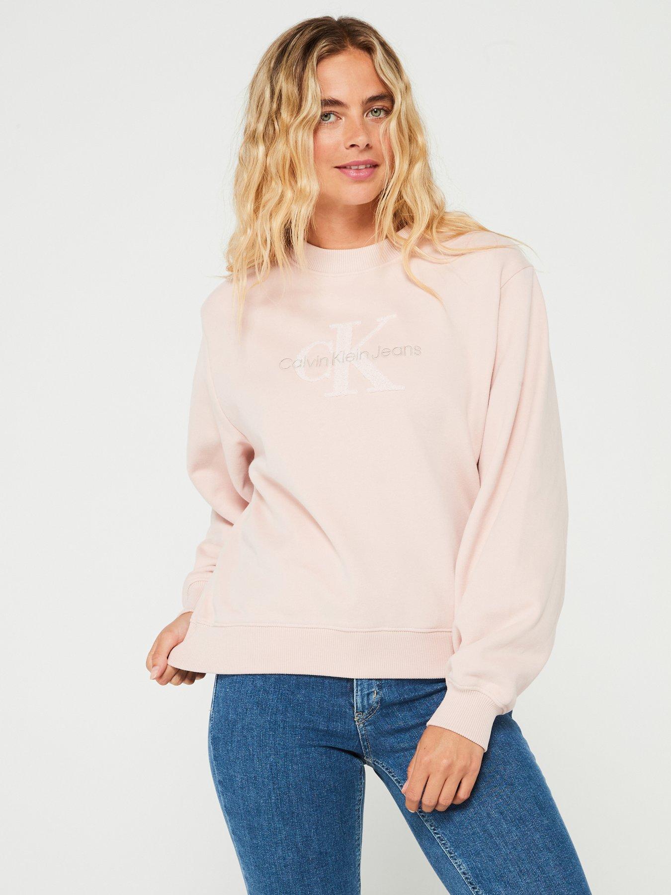 Chenille Monologo Sweatshirt Pink