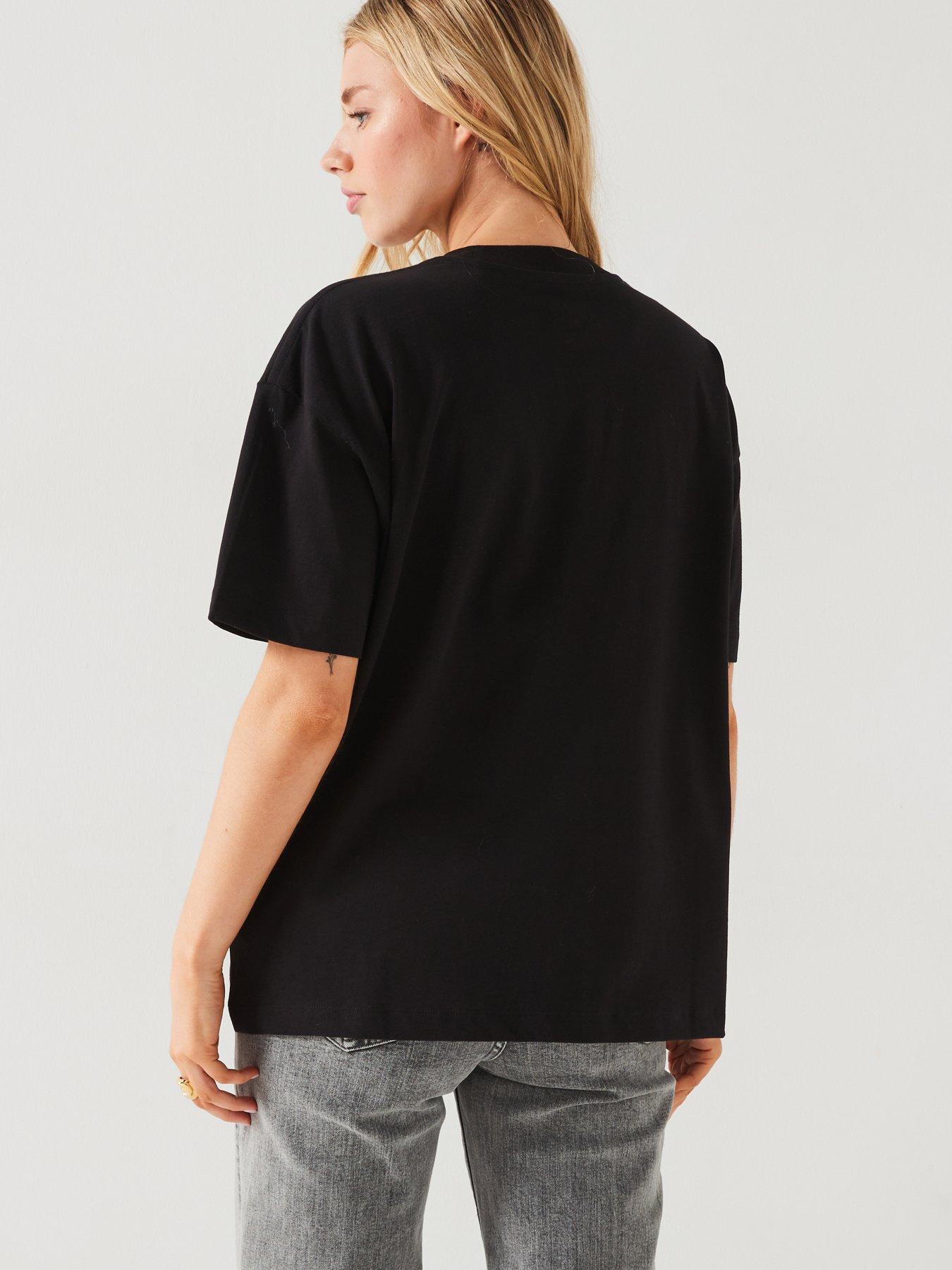 Calvin Klein Jeans Monologo Oversized T-Shirt Black Very