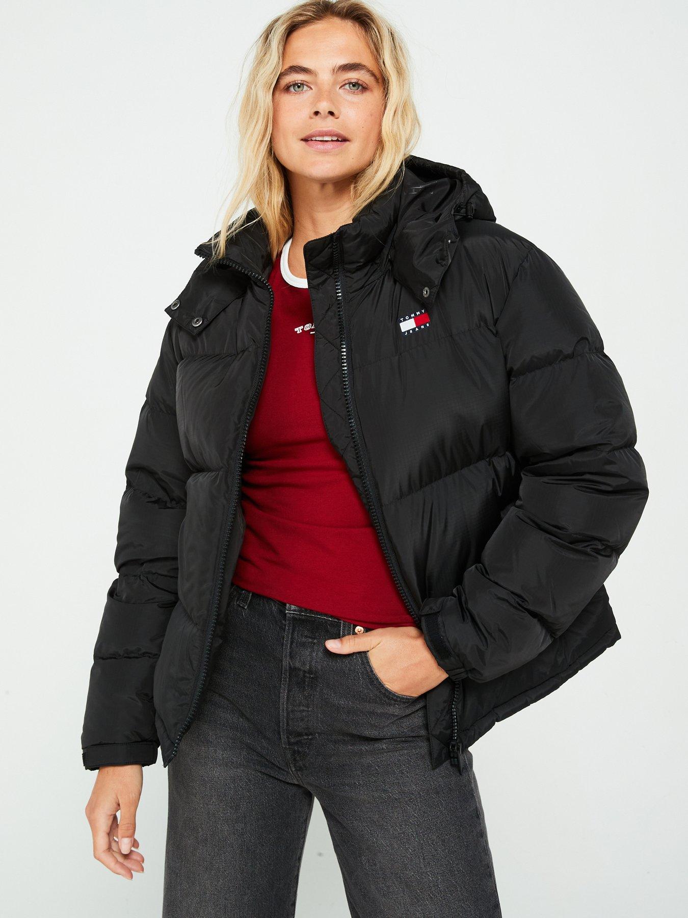 Tommy Jeans Padded Logo Jacket - Black