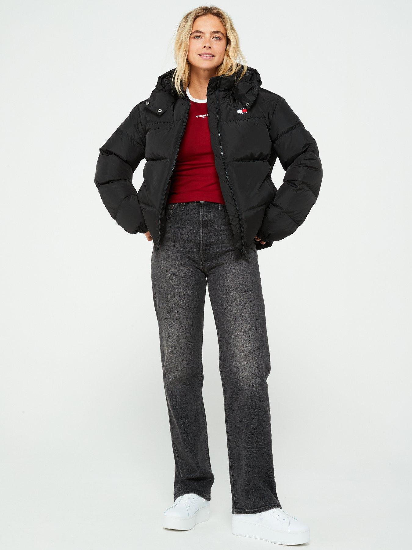 Image 3 of 5 of Tommy Jeans Padded Logo Jacket - Black