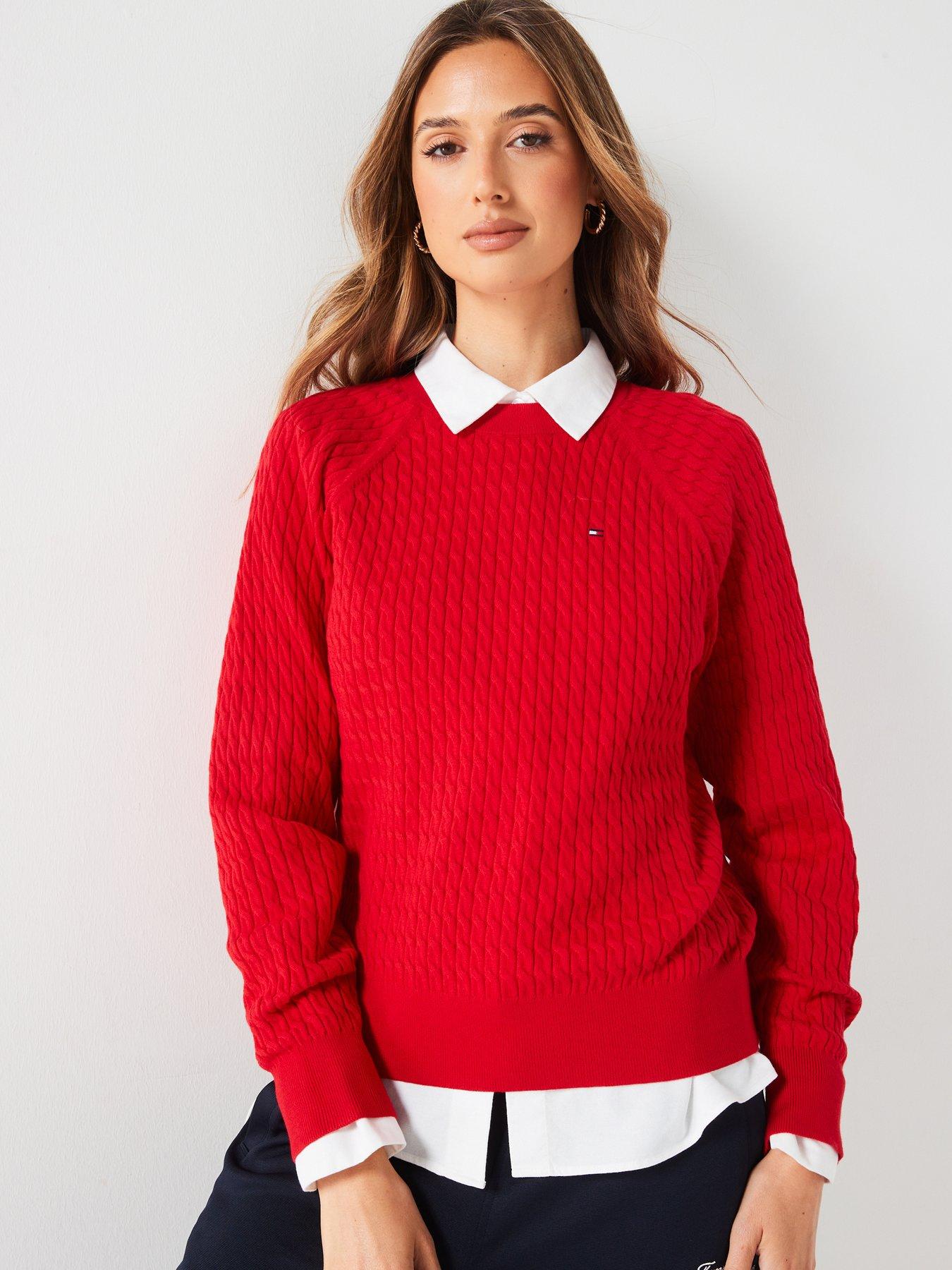 undefined Crew Neck Jumper - Red