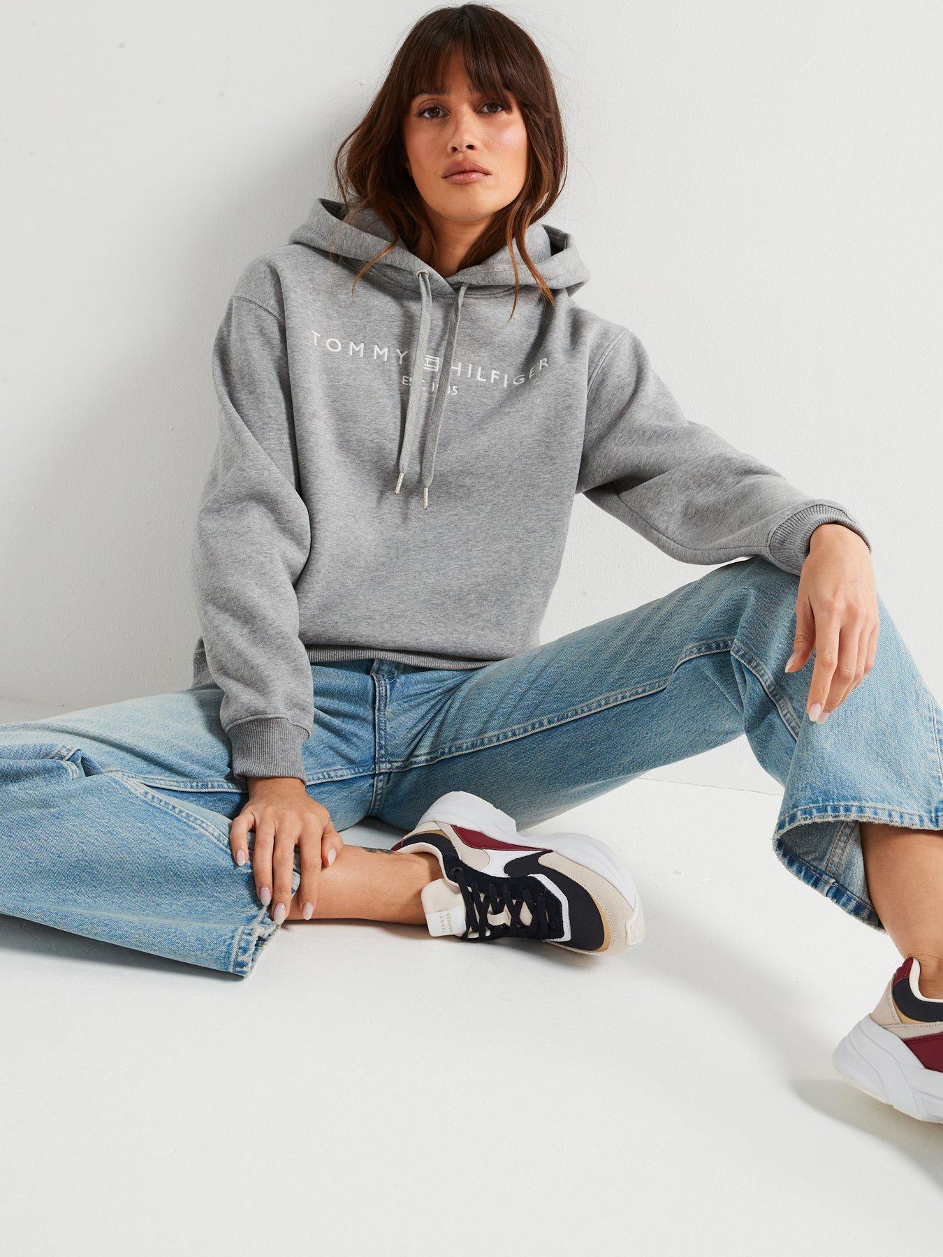 Image 4 of 4 of Tommy Hilfiger Logo Hoodie - Grey