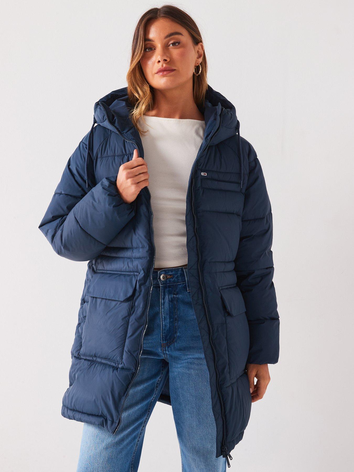 undefined Aspen Mid-Length Padded Jacket - Navy