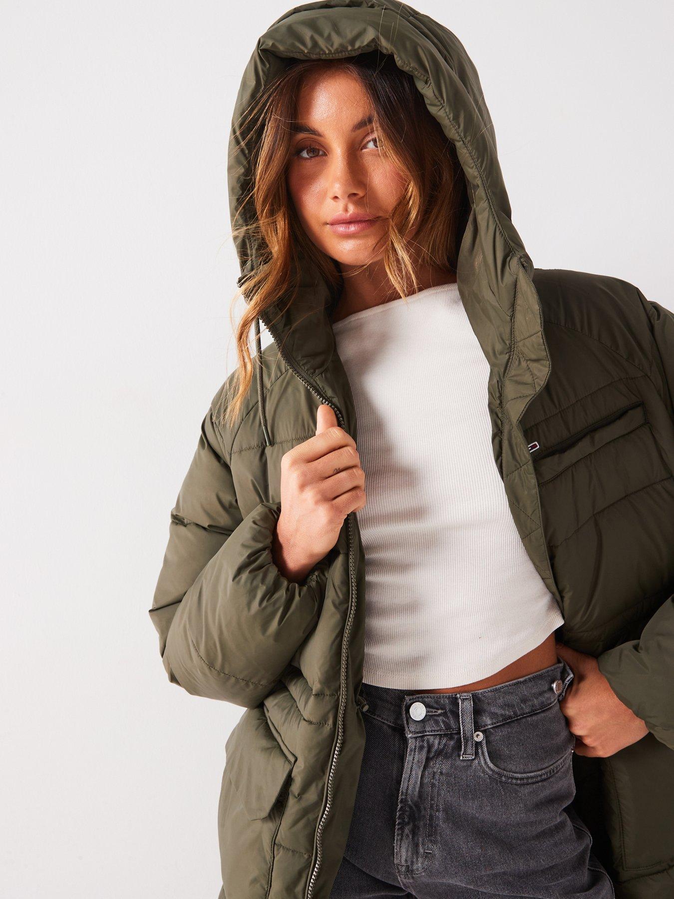 Tommy Jeans Aspen Mid-Length Padded Jacket Green Very