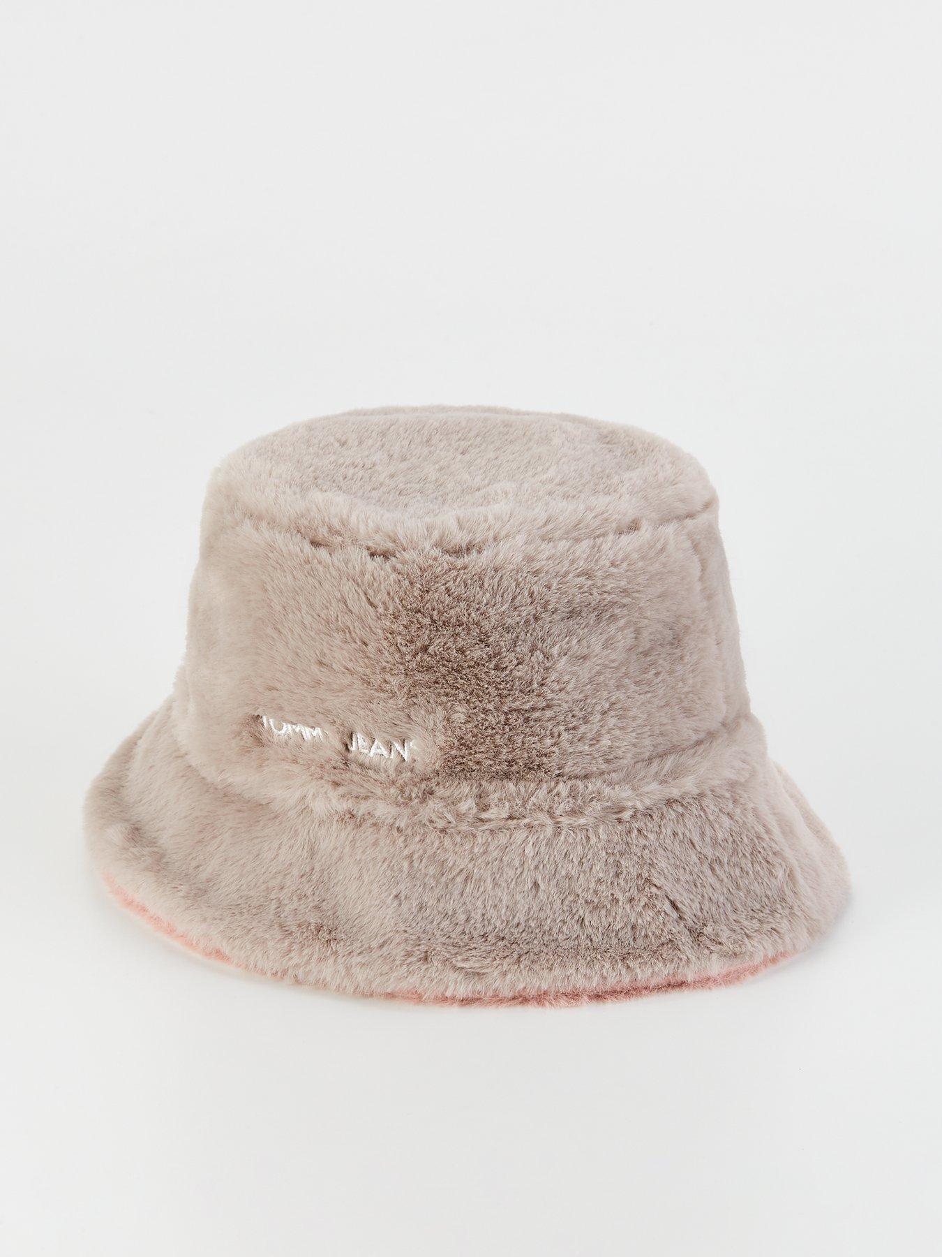 tommy jeans sherpa bucket hat - grey