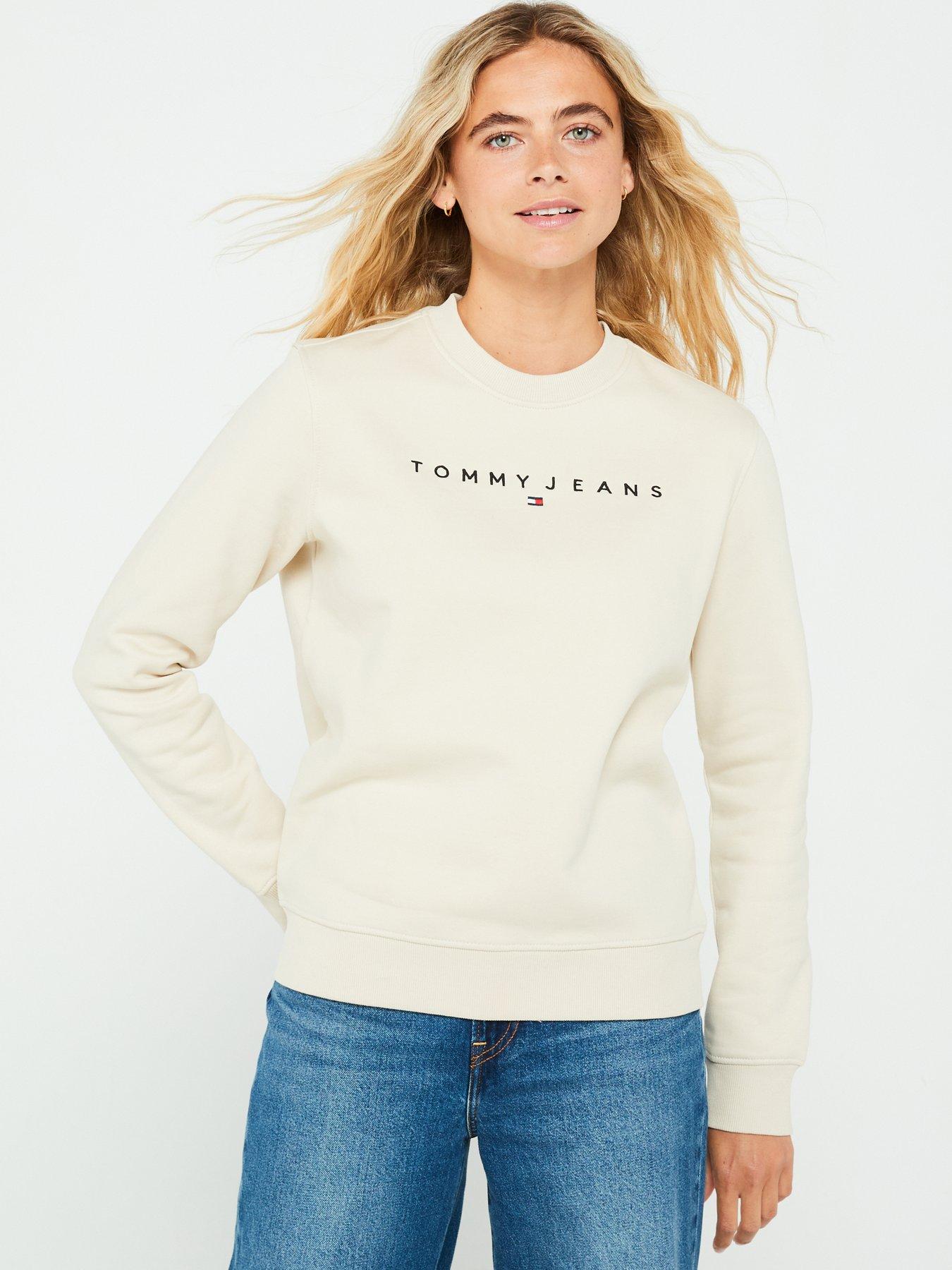 Tommy Jeans Linear Logo Sweatshirt Beige