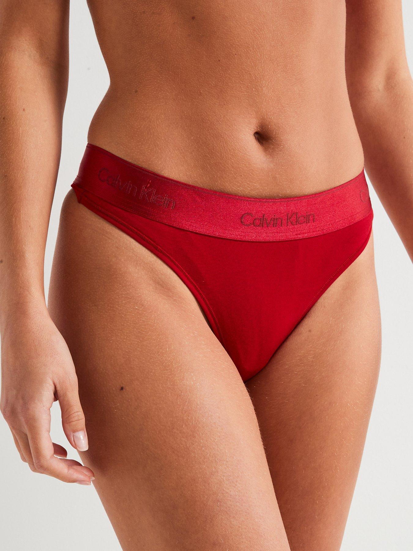 Calvin Klein Red Logo Thong  Red - Very Thong New In 29th October 2024