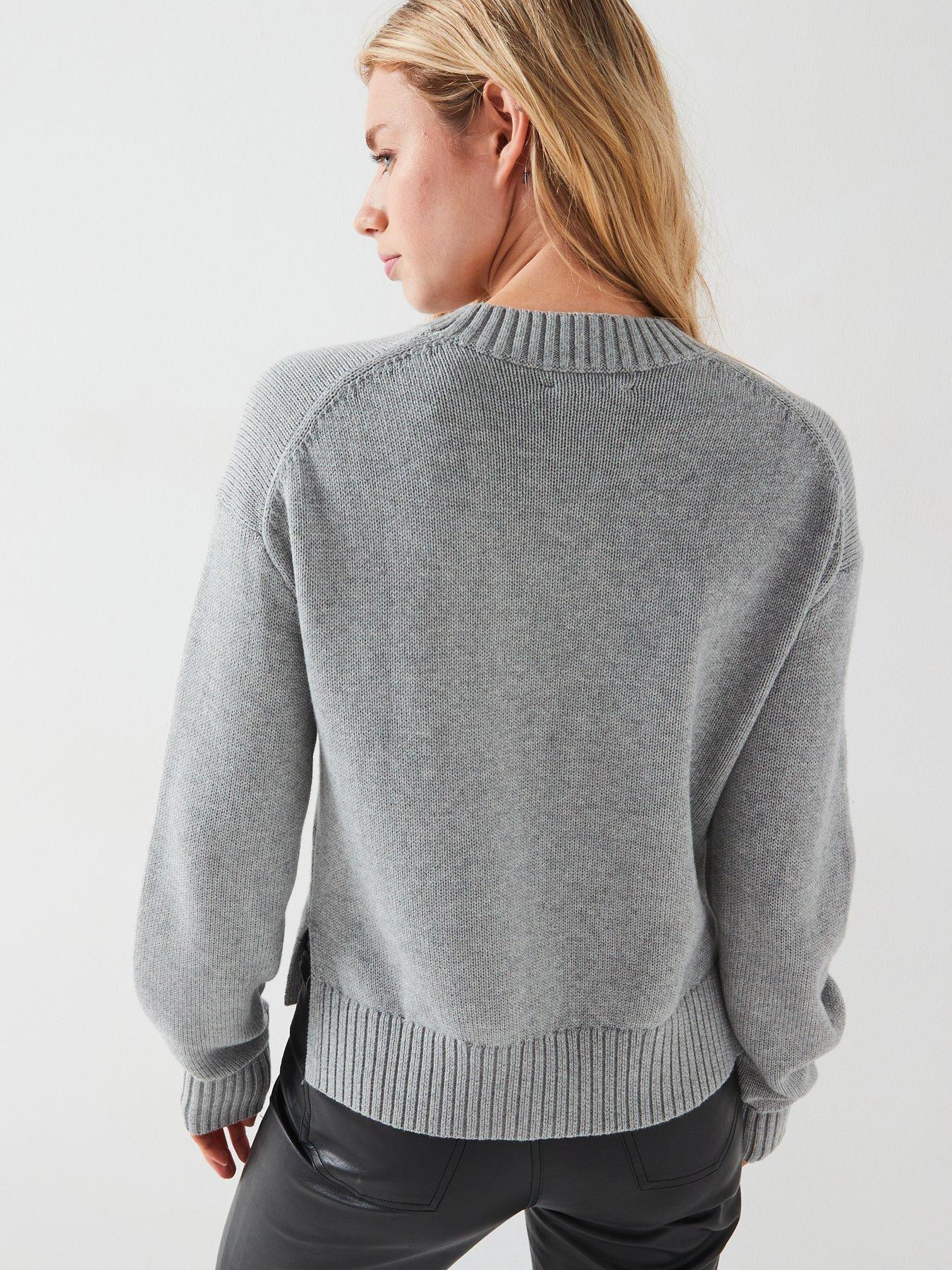 Image 2 of 5 of Calvin Klein Jeans Tonal Logo Jumper - Grey