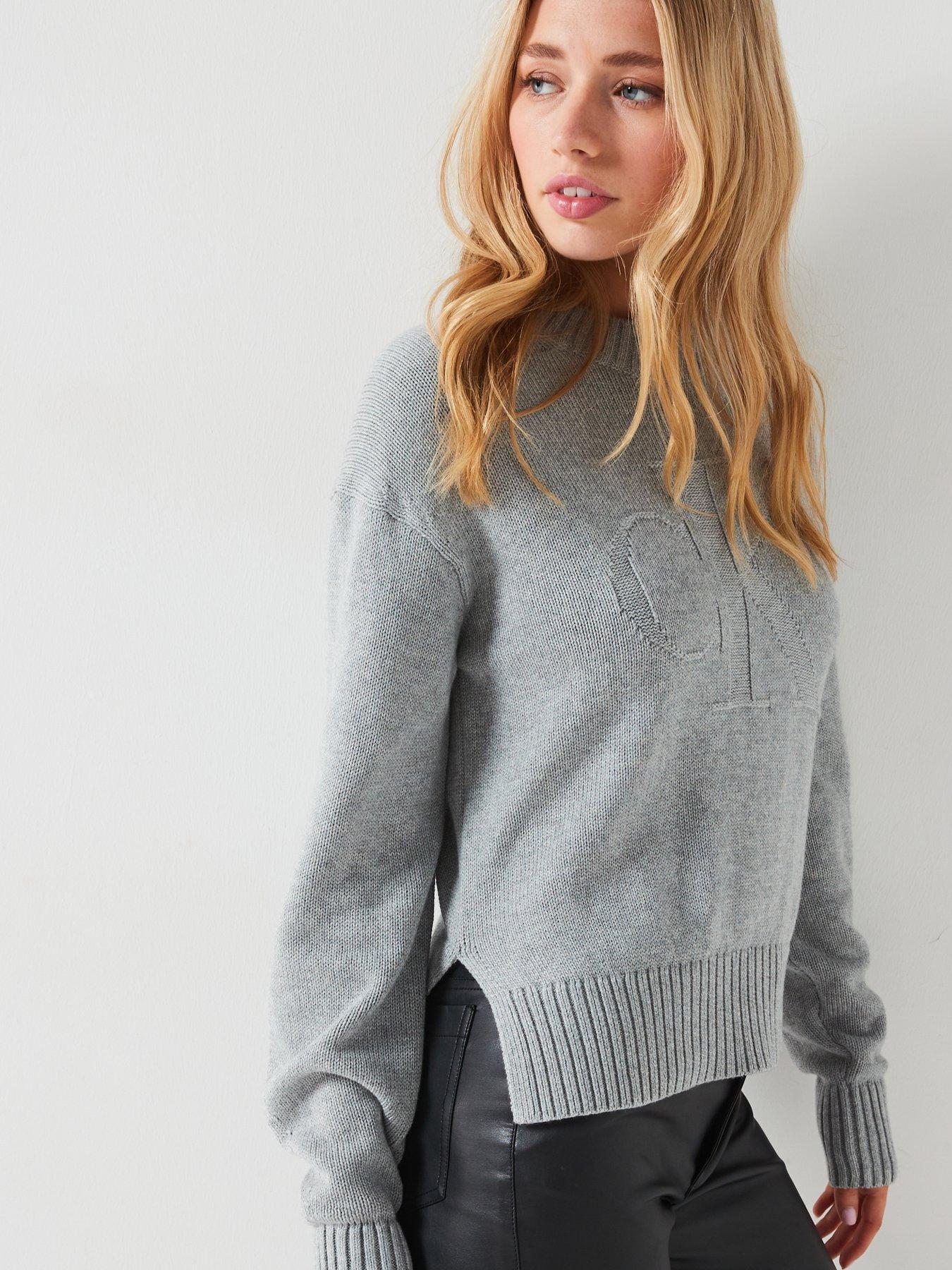 Image 5 of 5 of Calvin Klein Jeans Tonal Logo Jumper - Grey