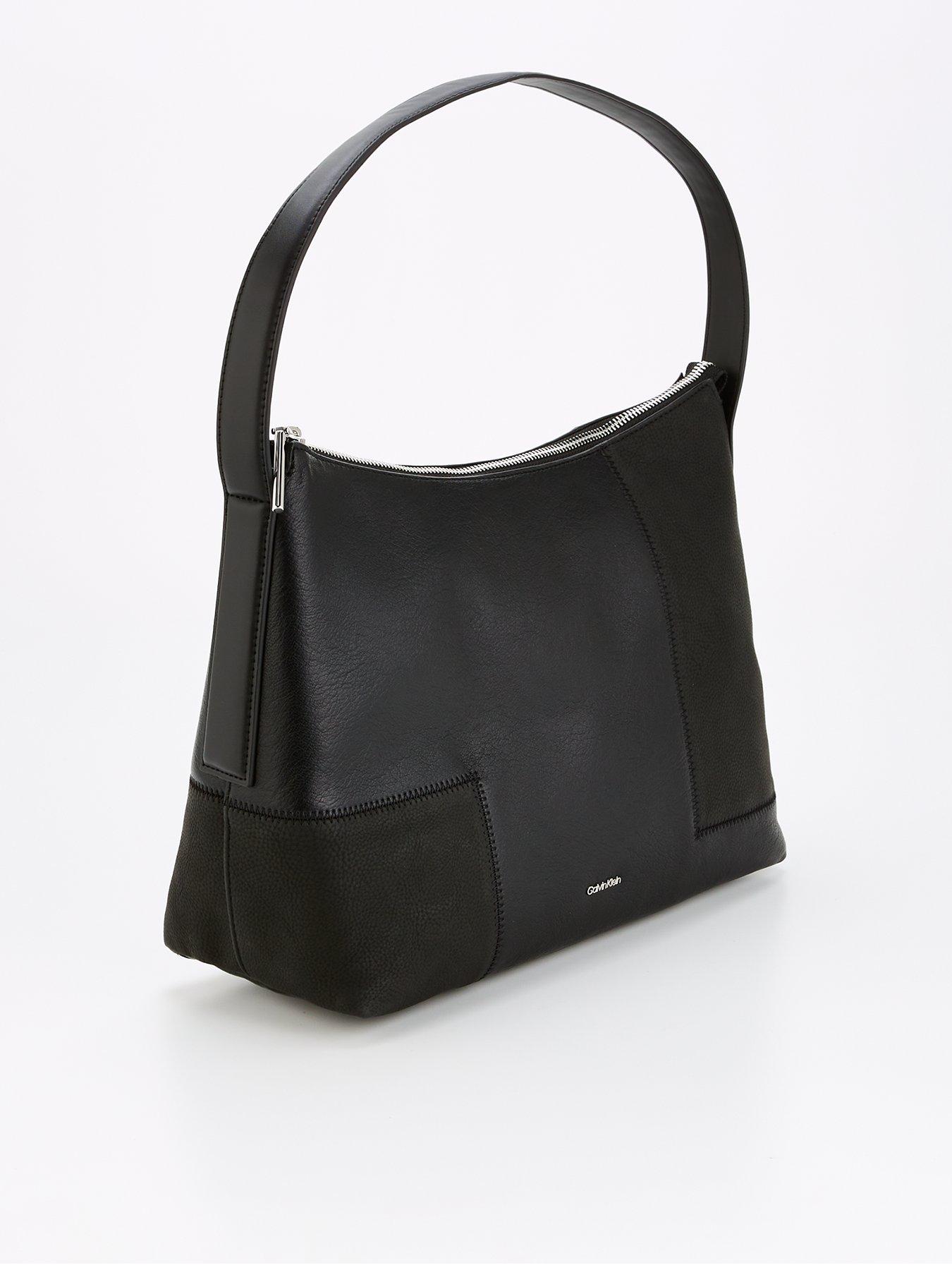 Image 2 of 4 of Calvin Klein Nubuck Block Shoulder Bag - Black