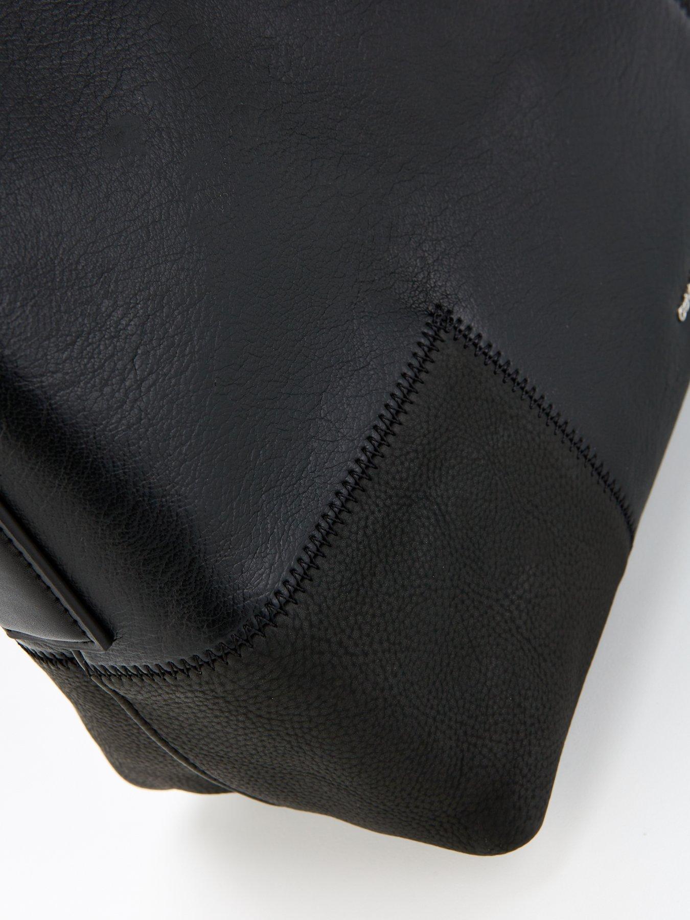 Image 3 of 4 of Calvin Klein Nubuck Block Shoulder Bag - Black