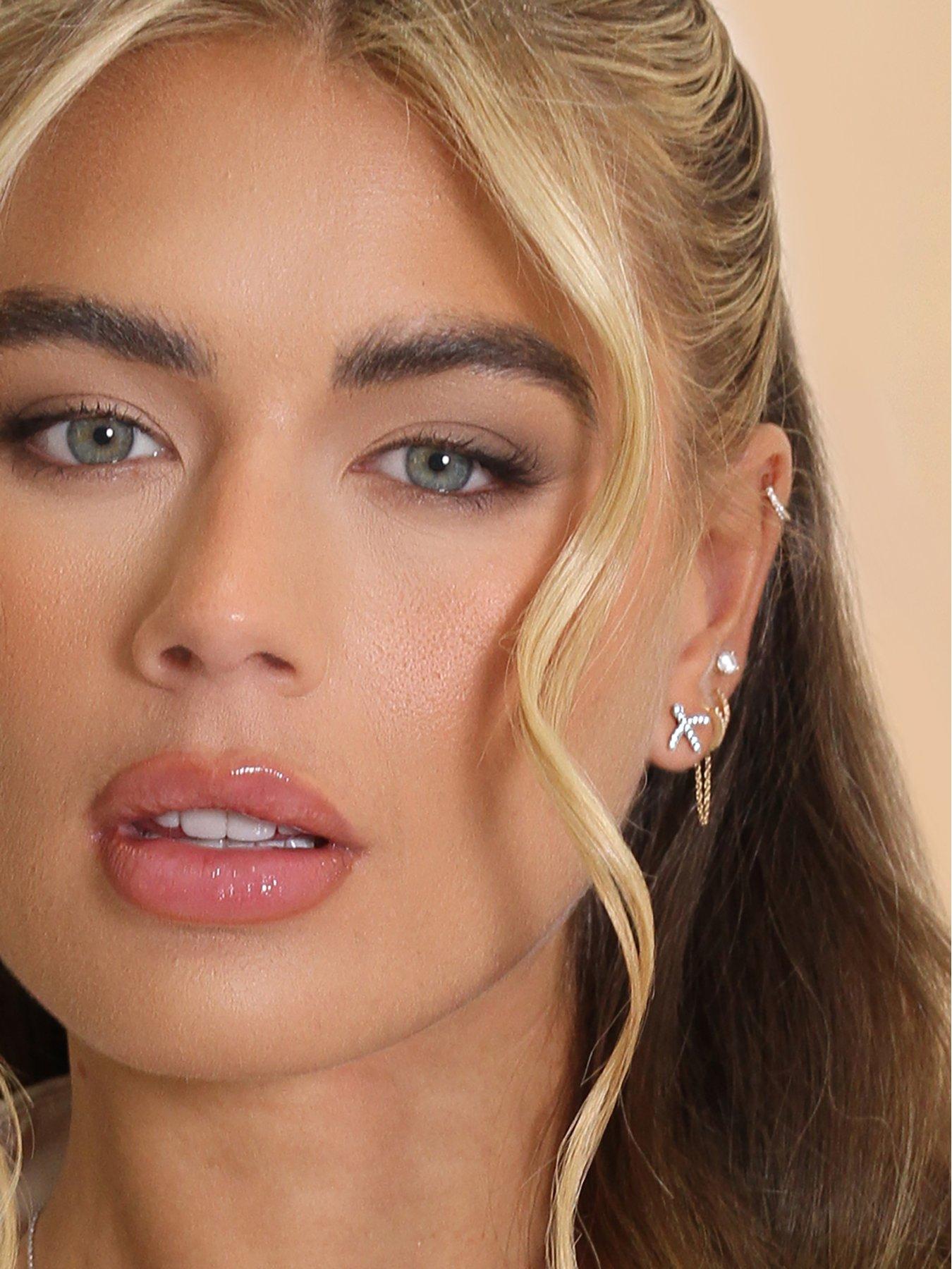 Image 6 of 7 of Say It With Silver Zodiac Earrings With CZ Stones
