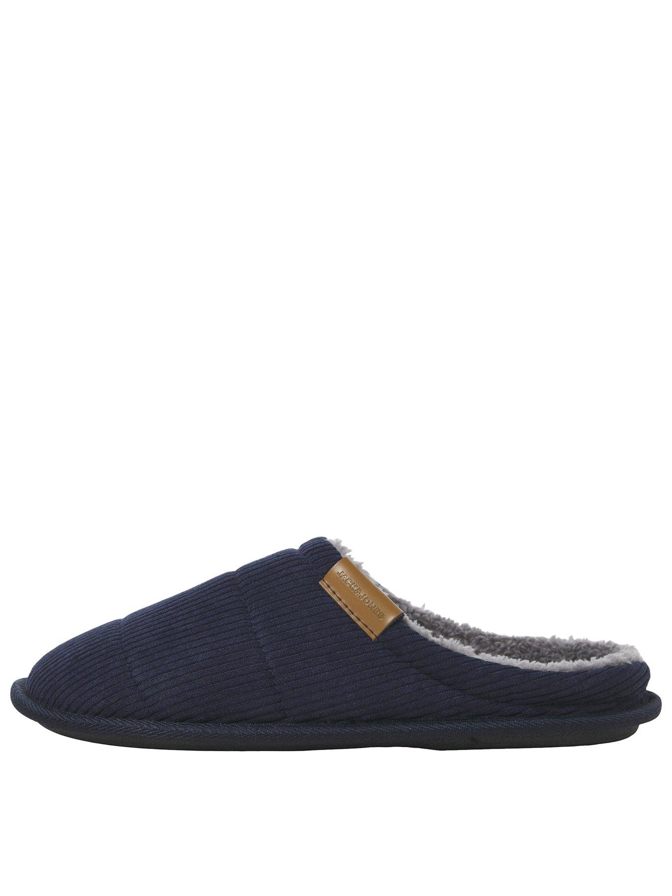 Image 1 of 4 of Jack & Jones Corduroy Mule Slippers - Navy
