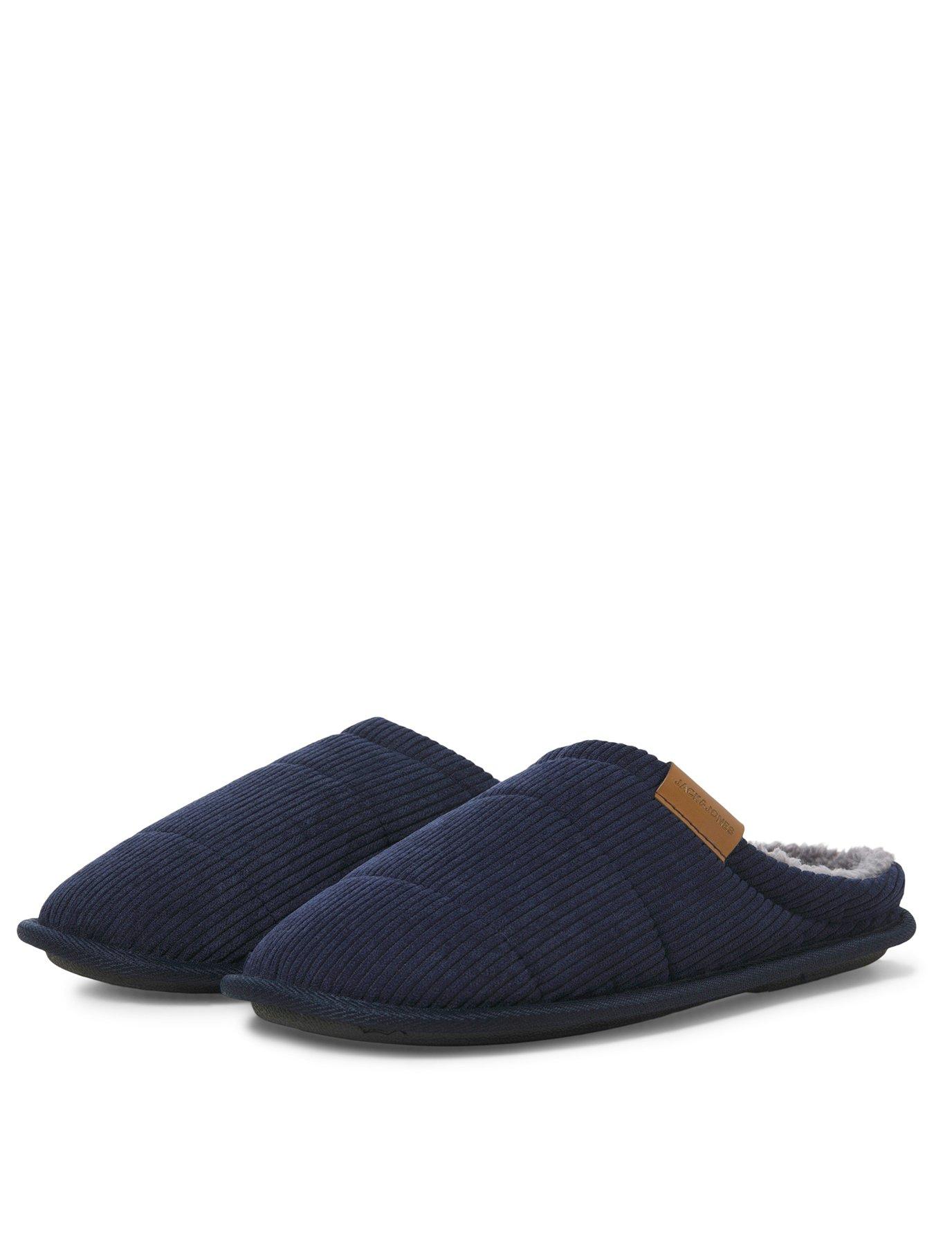 Image 2 of 4 of Jack & Jones Corduroy Mule Slippers - Navy