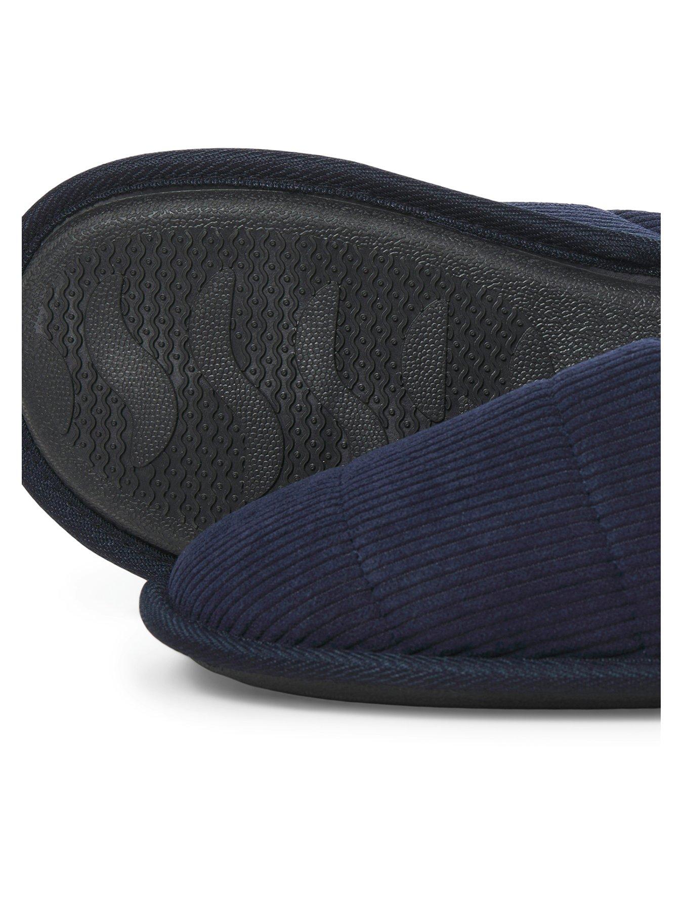 Image 4 of 4 of Jack & Jones Corduroy Mule Slippers - Navy
