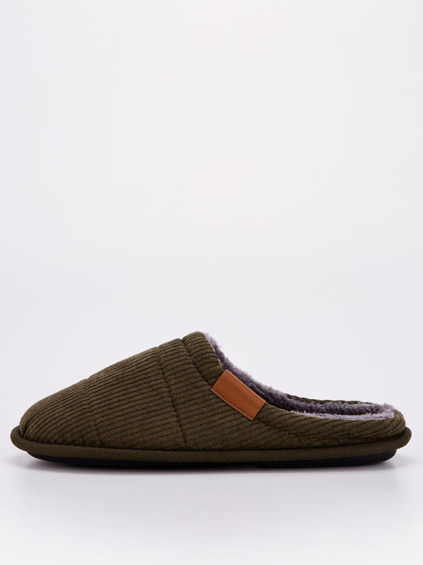 Jack & Jones & Amp; Corduroy Mule Slippers - Dark Green