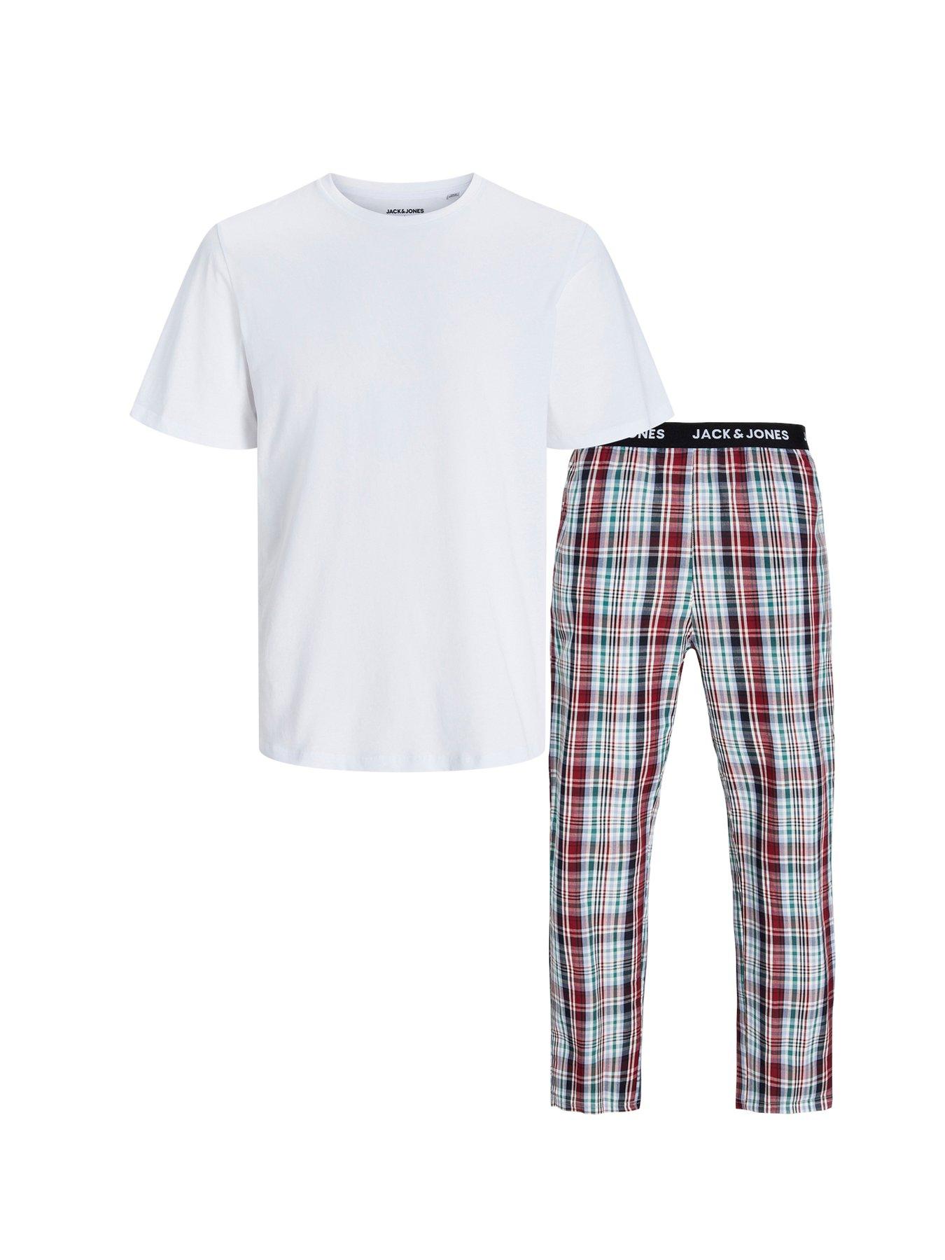 Jack Jones Jack Jones T shirt And Check Pants Pyjama Set Multi Very