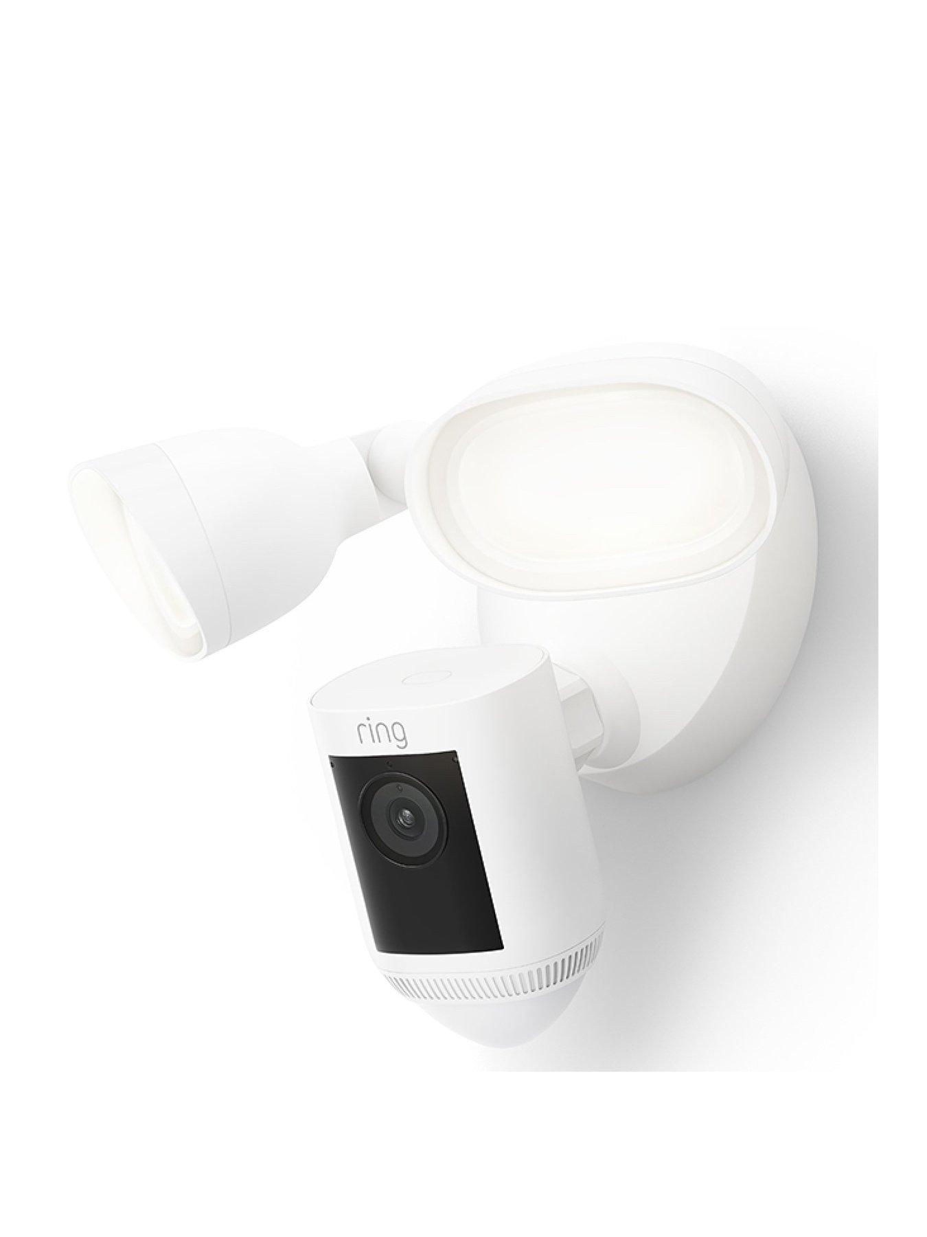 Product photograph of Ring Floodlight Cam Wired Pro - 2024 - White - Eu from very.co.uk