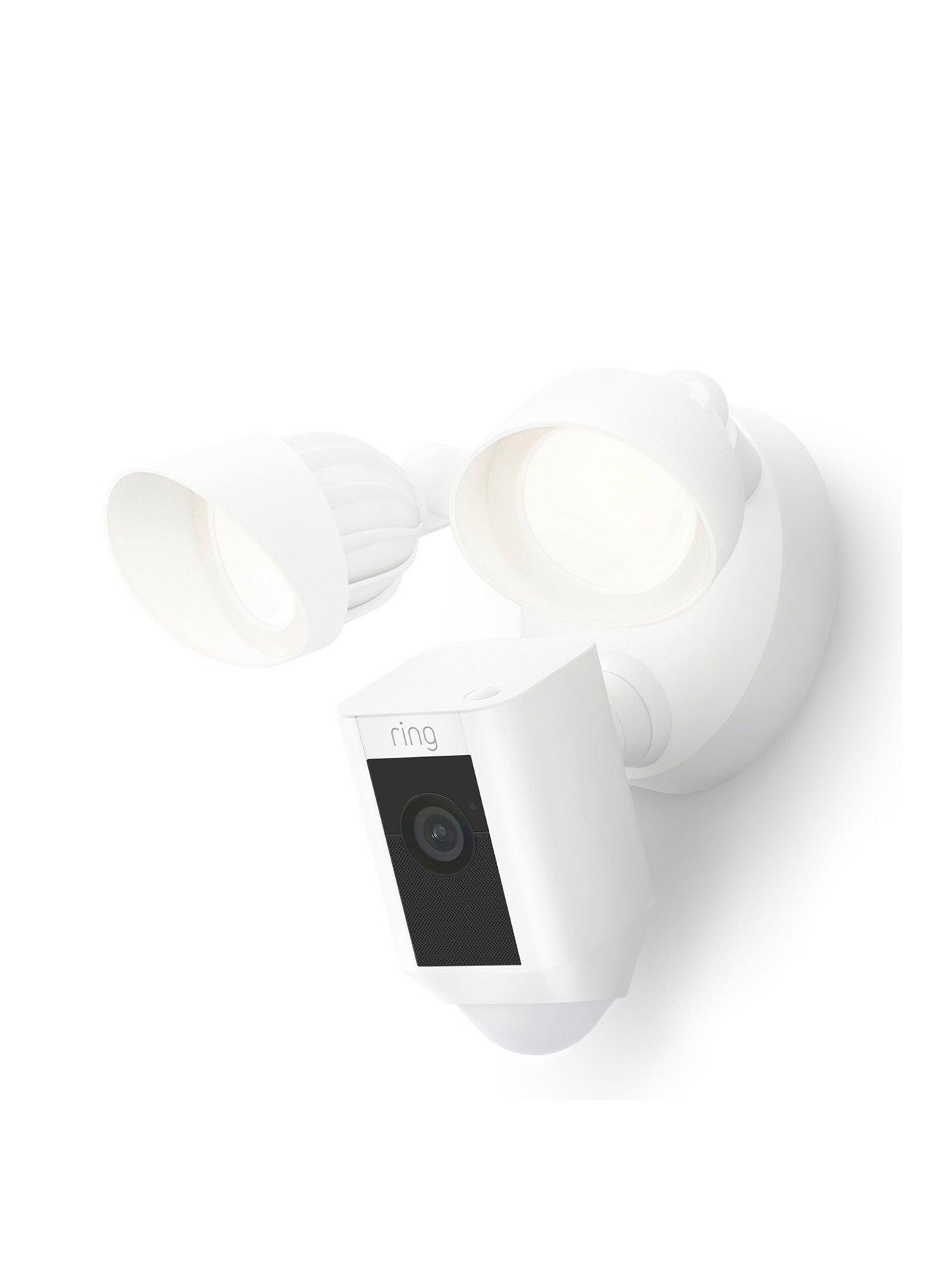 undefined Ring Floodlight Cam Wired Plus Smart Security Camera - White