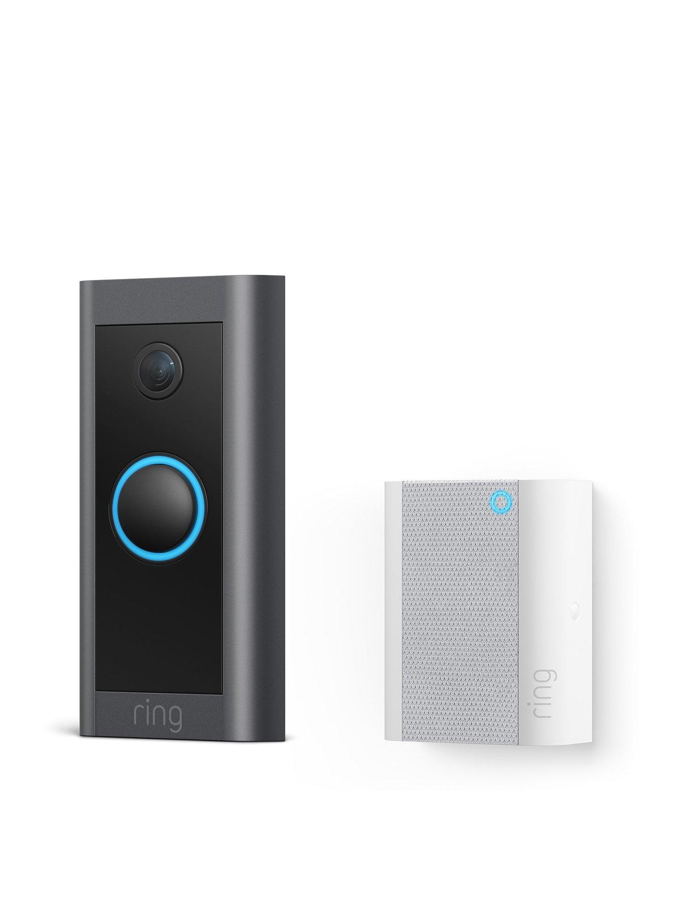 RING Video Doorbell Wired with Chime - Black