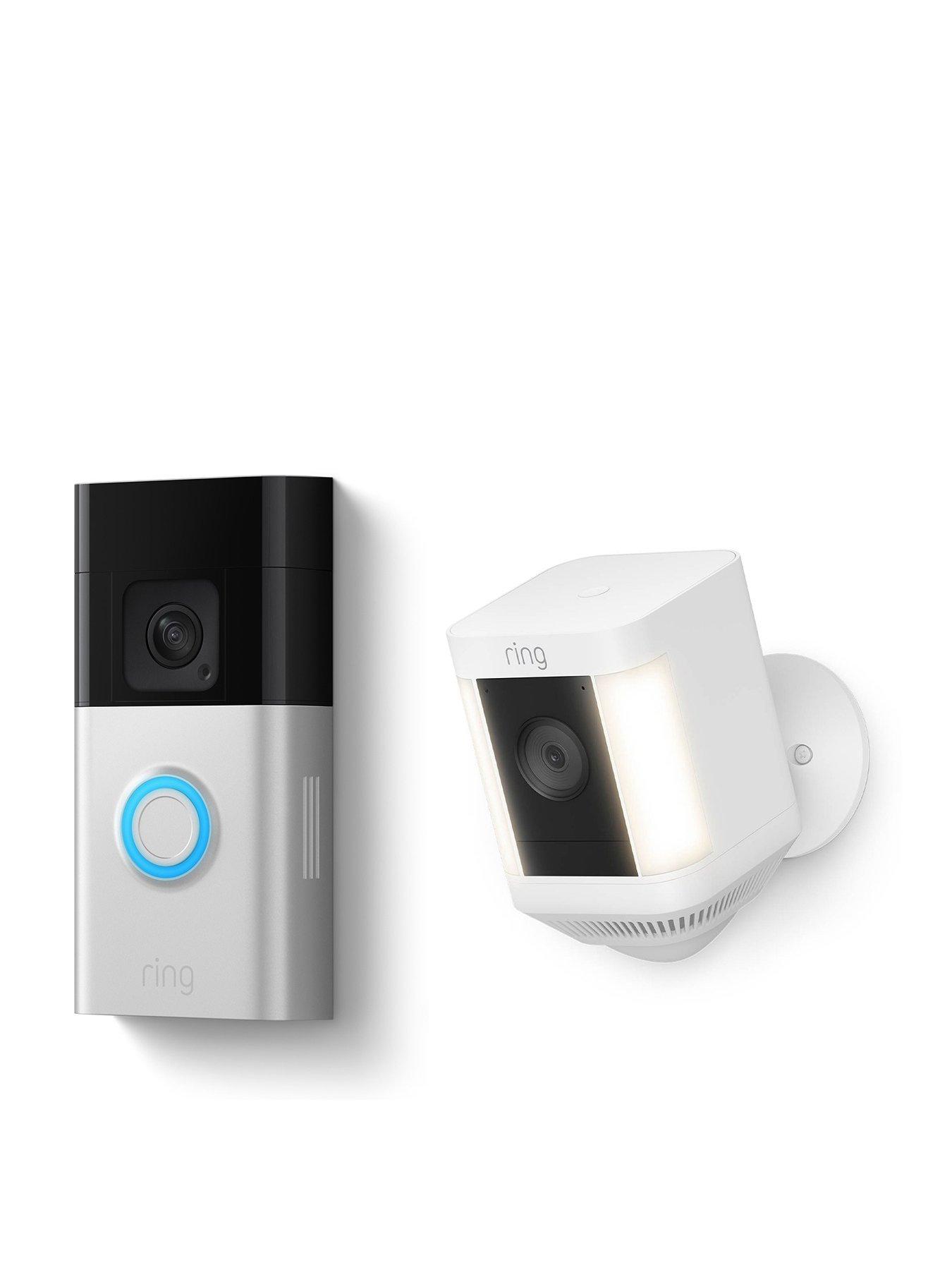RING Battery Video Doorbell Plus with Wireless Spotlight Camera Plus Smart Security Camera