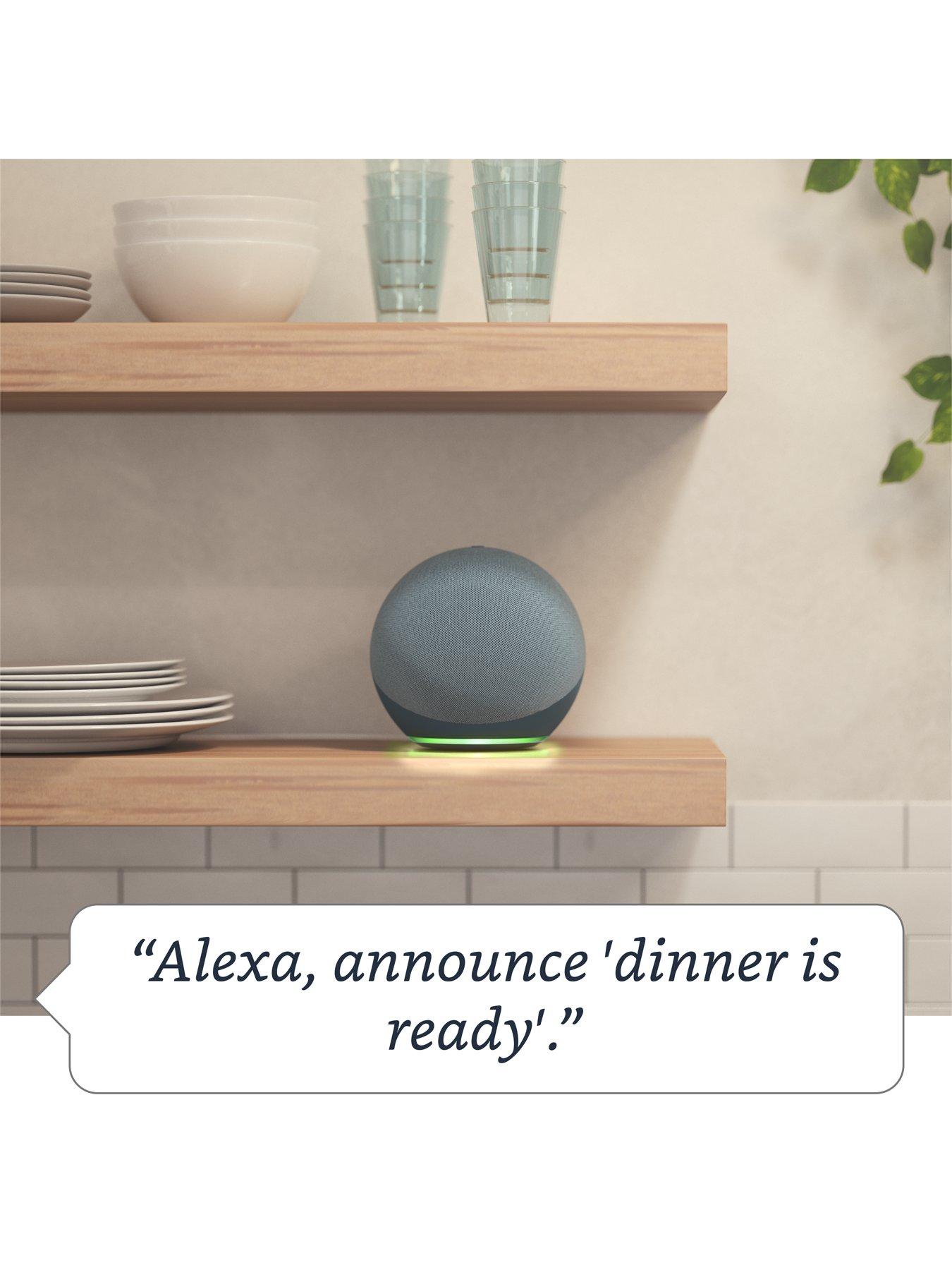 Image 6 of 6 of Amazon Echo (4th Generation) Smart Speaker with premium sound, smart home hub, privacy controls and Alexa - Blue