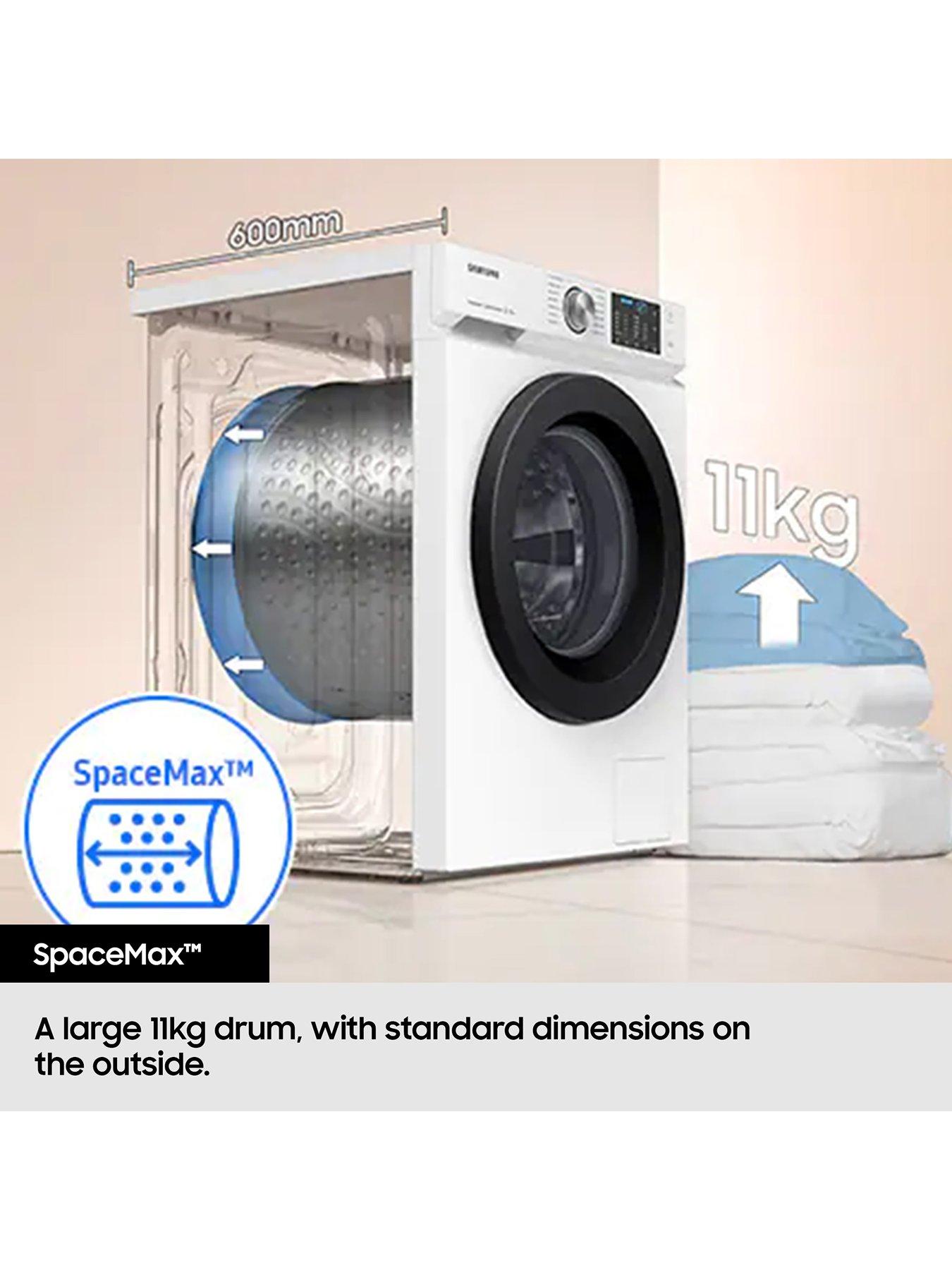 Image 2 of 5 of Samsung Series 6 AI Energy WW11DG6B25LBU1 11kg Load, 1400 Spin Washing Machine with SpaceMax &amp; SmartThings - Black