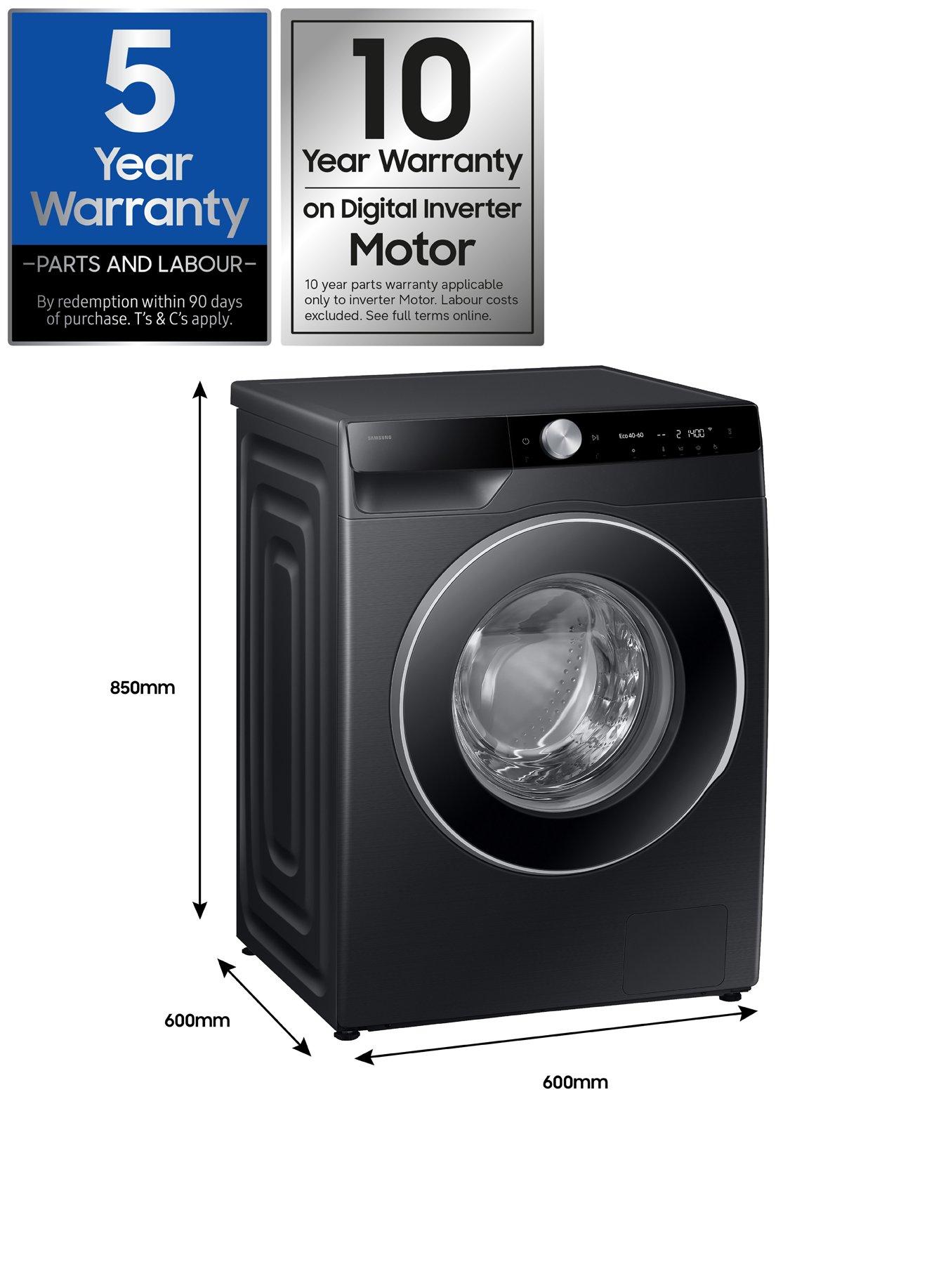 Image 7 of 8 of Samsung Series 6 AI Energy WW11DG6B25LBU1 11kg Load, 1400 Spin Washing Machine with SpaceMax &amp; SmartThings - Black