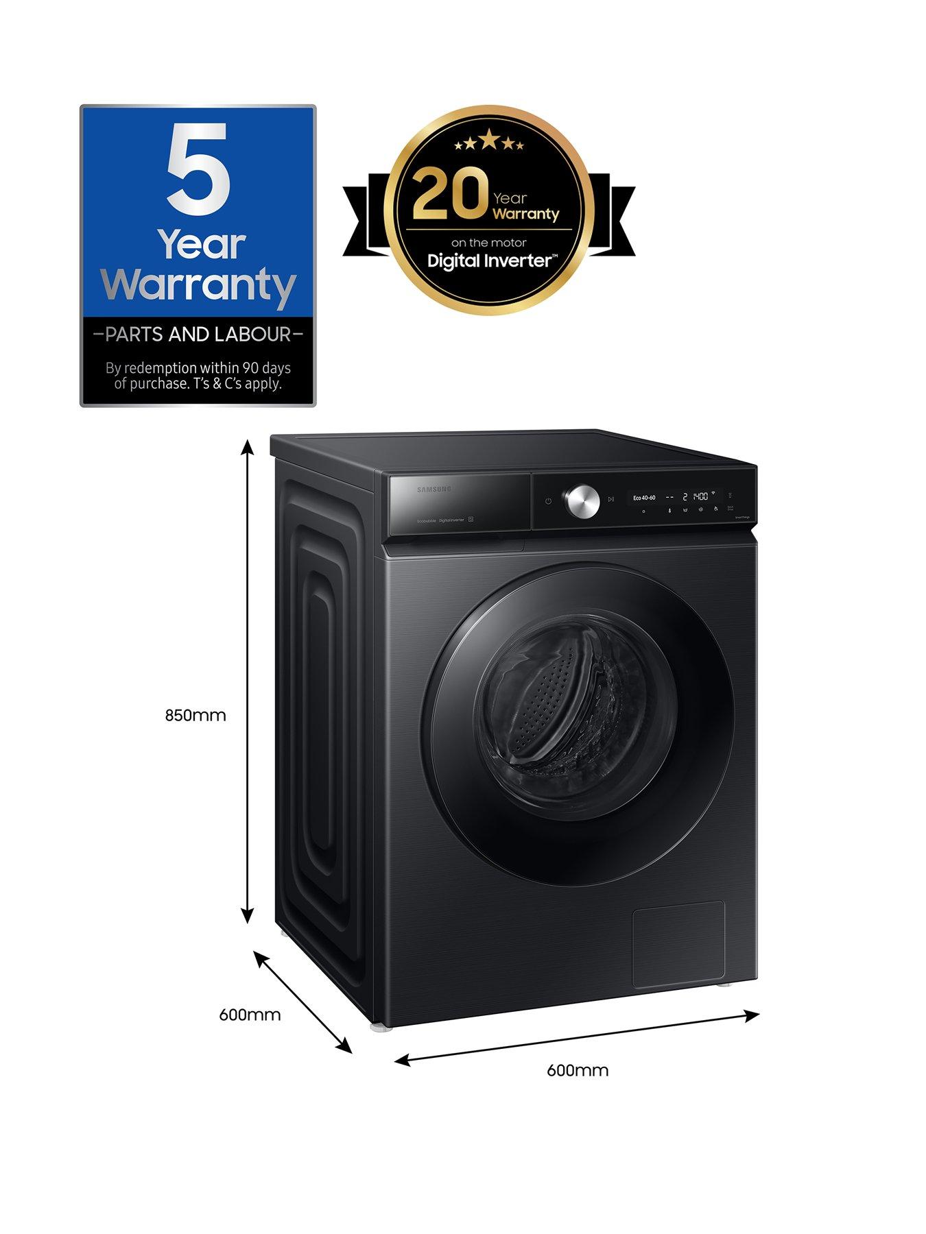 Image 7 of 8 of Samsung Series 8 AI Energy WW11DB8B95GBU1 11kg Load, 1400 Spin Washing Machine with QuickDrive, AI Wash and SpaceMax - Black
