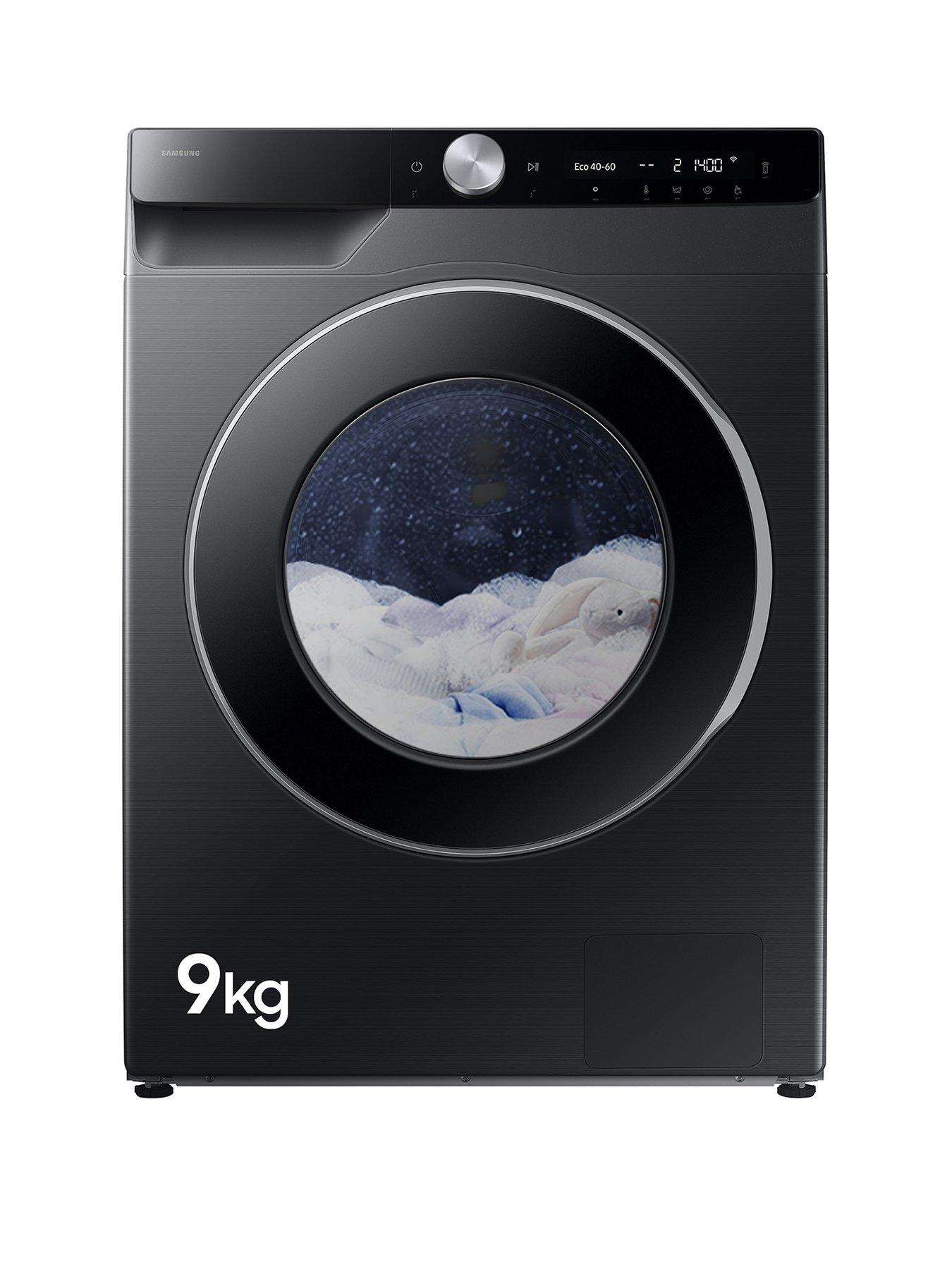 Samsung Series 6 AI Energy WW90DG6U85LBU1 9kg Load, 1400 Spin Washing Machine with Auto Dose - Black