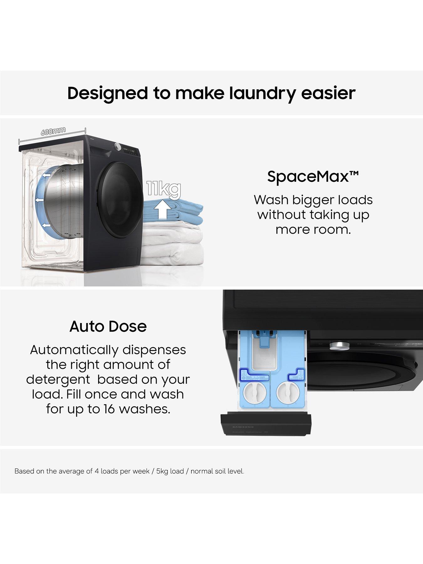 Image 6 of 8 of Samsung Series 5 AI Energy WW11DG5B25ABEU 11kg Load, 1400 Spin Washing Machine with SpaceMax - Black