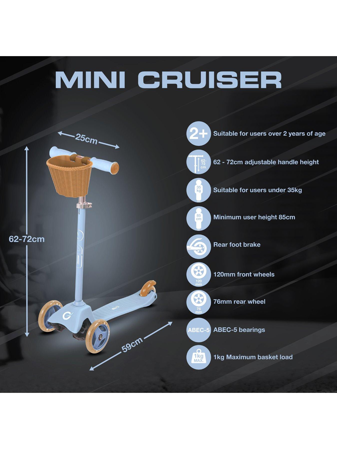 Image 6 of 6 of EVO Mini Cruiser with Basket - Sky Blue