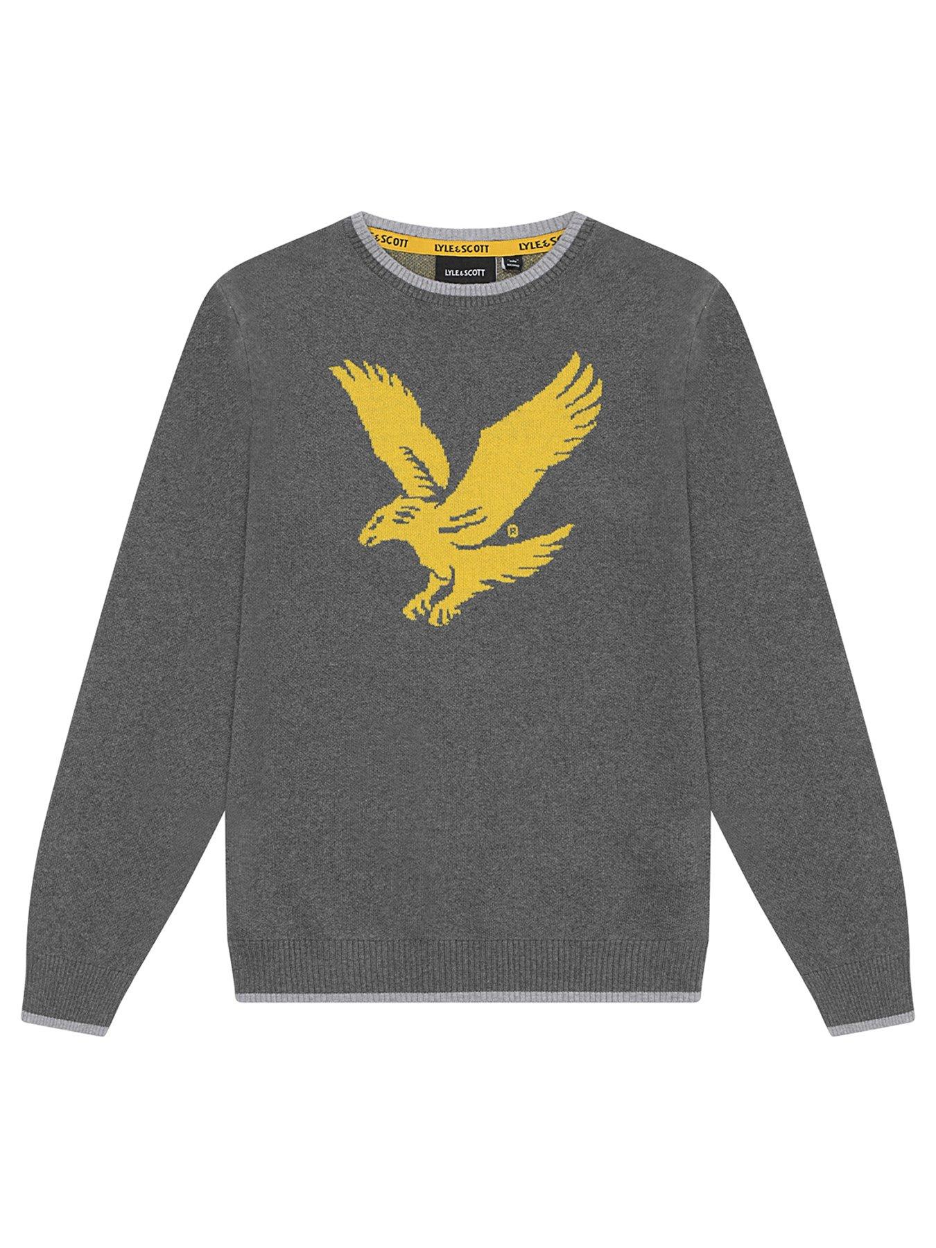 undefined Lyle  &  Scott Boys Eagle Intarsia Jumper - Dark Grey