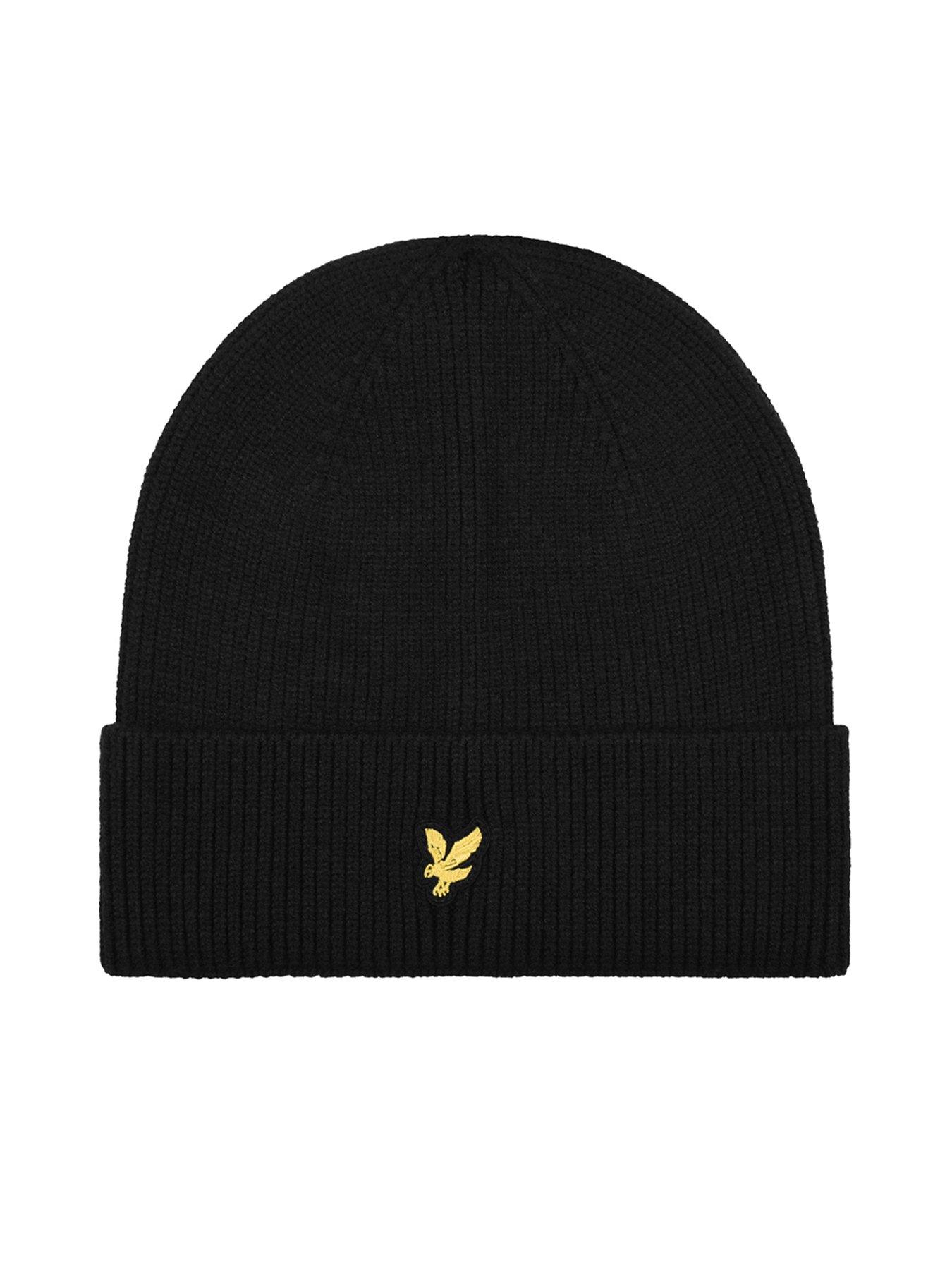 lyle & scott lyle & scott boys beanie hat, black