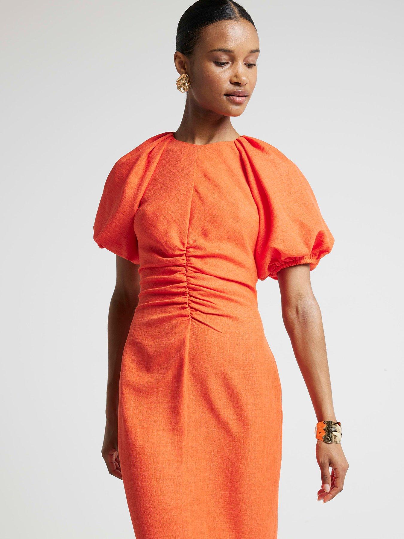 River island coral dress clearance