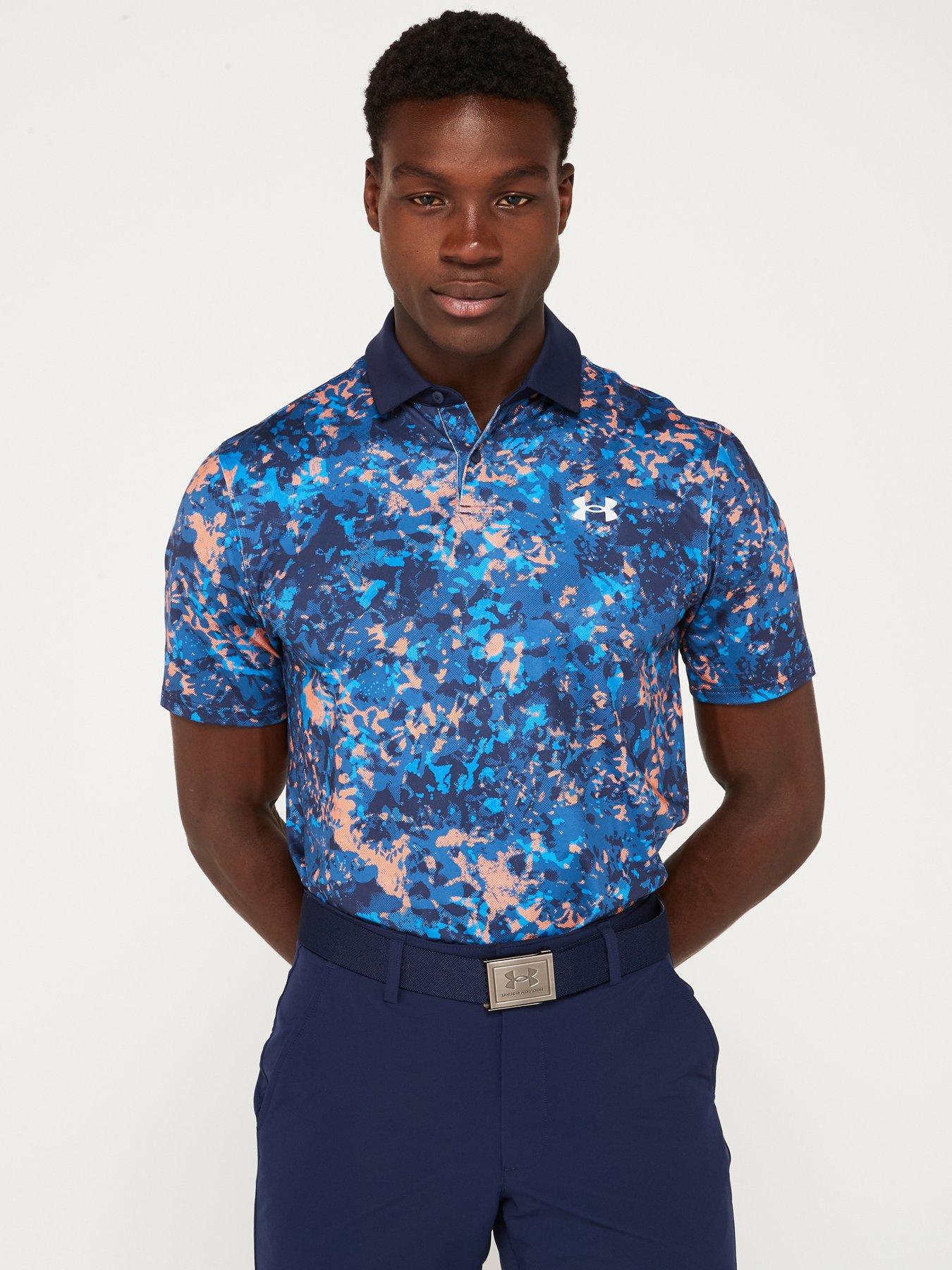 Orange under armour polo shirt clearance