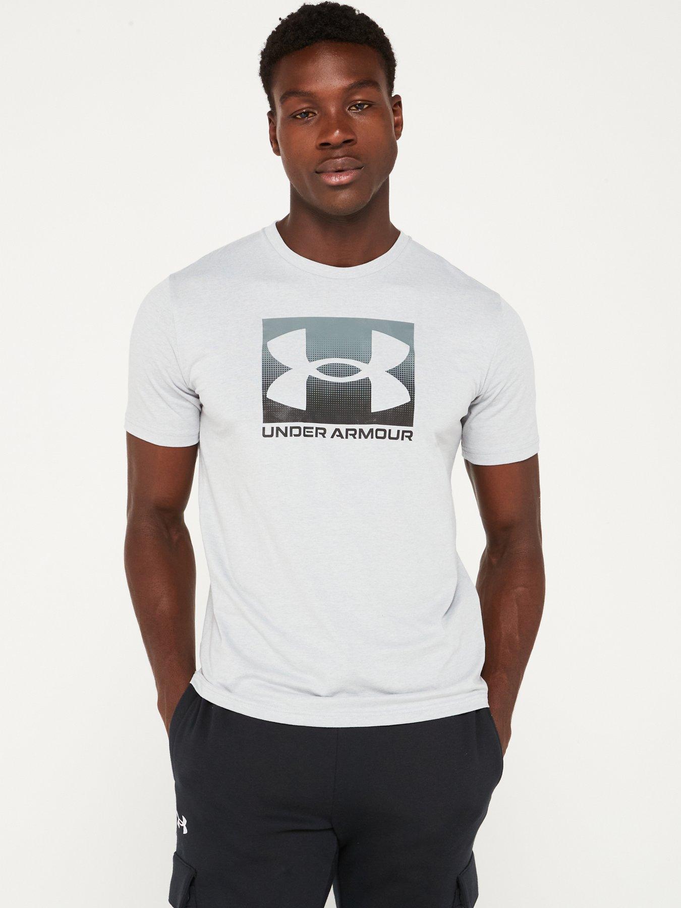 undefined Men's Training Boxed Sports Logo T-Shirt - Grey