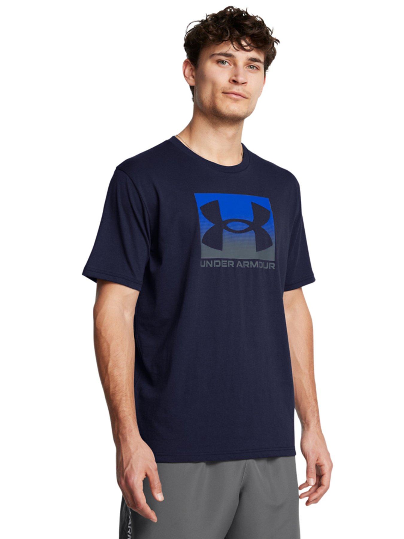 undefined Men's Training Boxed Sports Logo T-Shirt - Navy