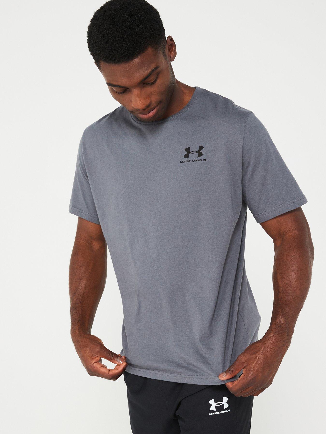 UNDER ARMOUR: Men's Training Sportstyle Left Chest Logo T-Shirt - Grey