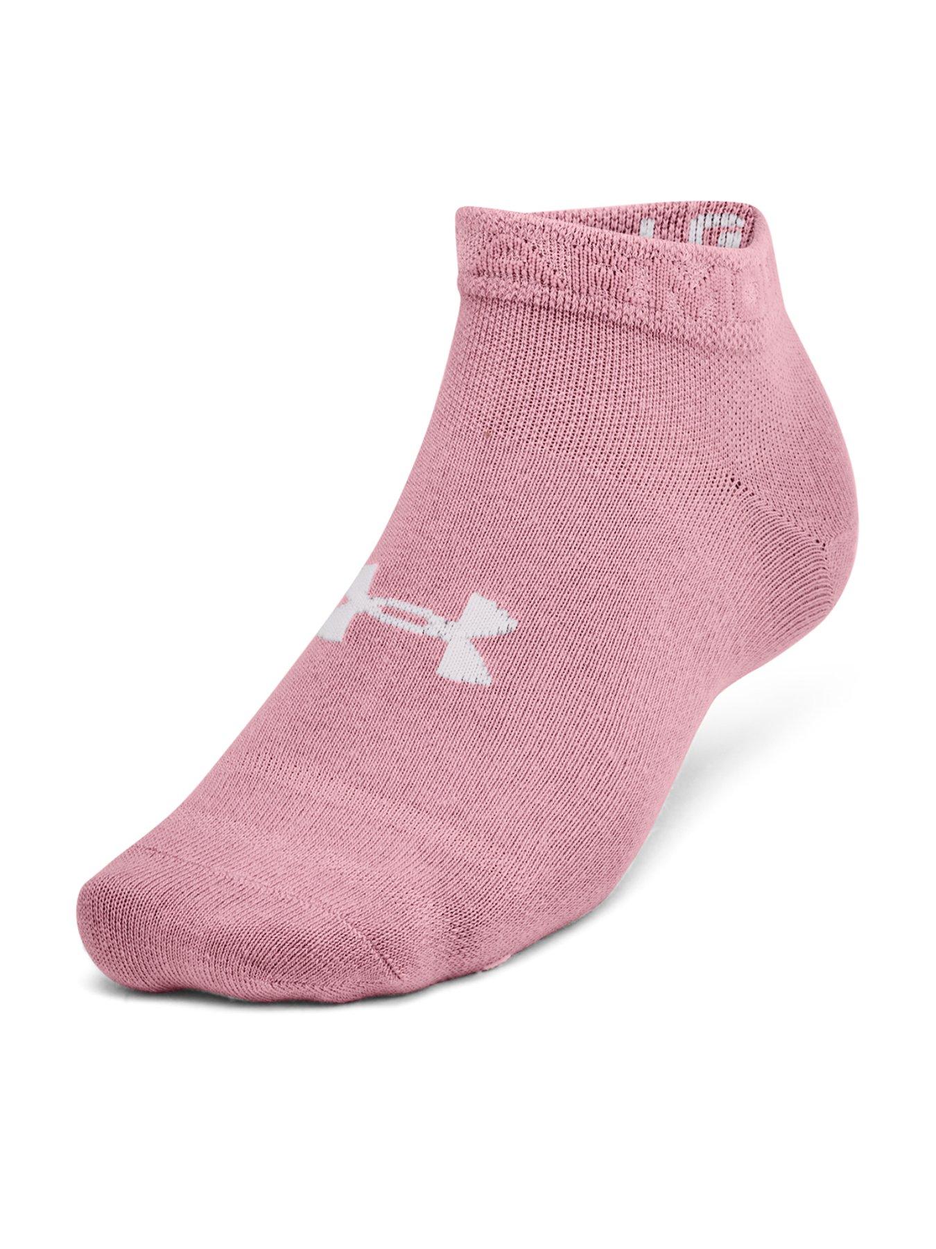 Under Armour Adult Unisex Training Essential 6Pack Low Socks - Pink
